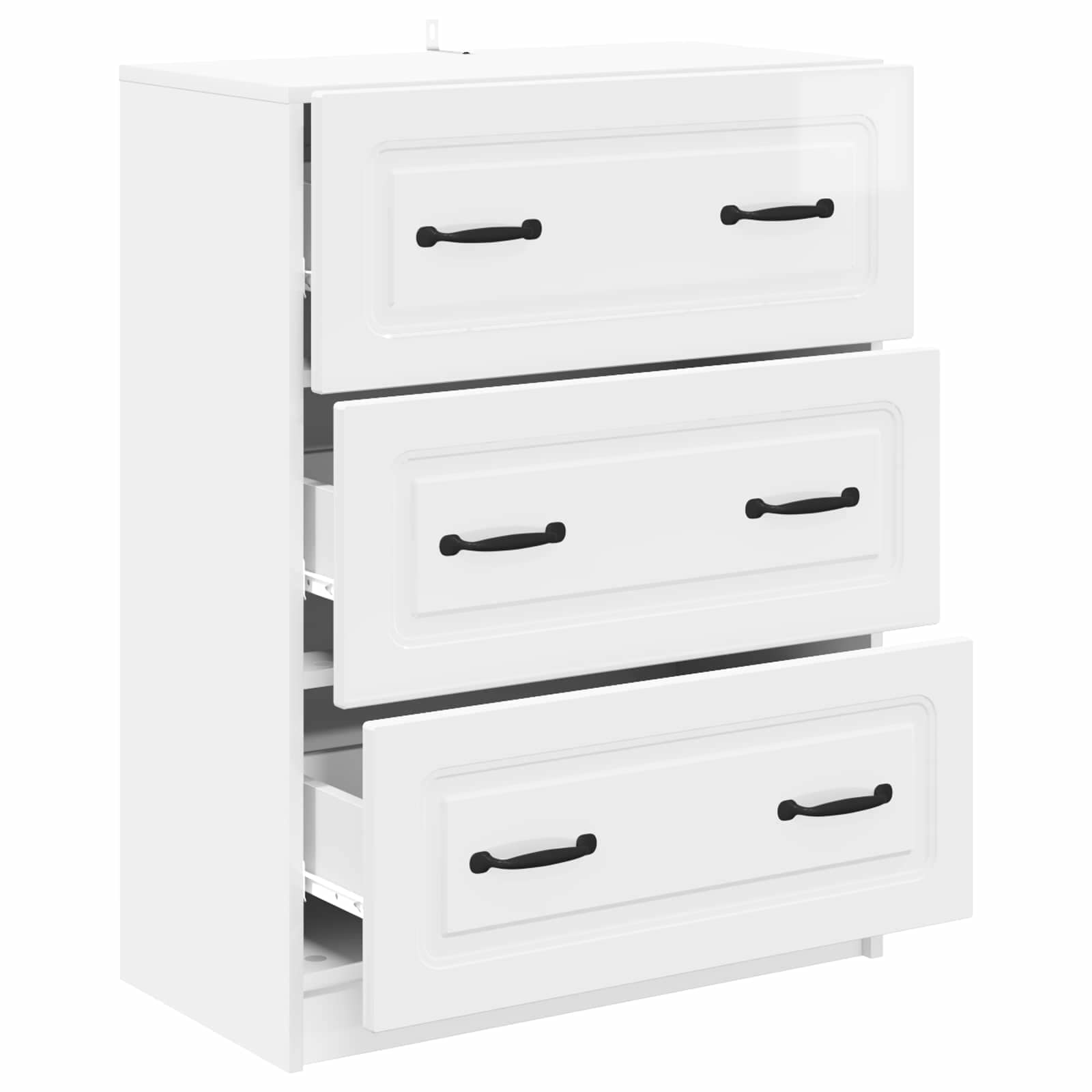 Ormar s ladicama Bijela visokog sjaja 66 x 34,5 x 87 cm
