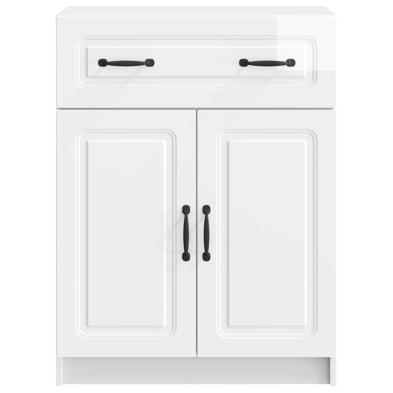 Kreveta s ladicama Bijela visokog sjaja 66 x 34,5 x 87 cm