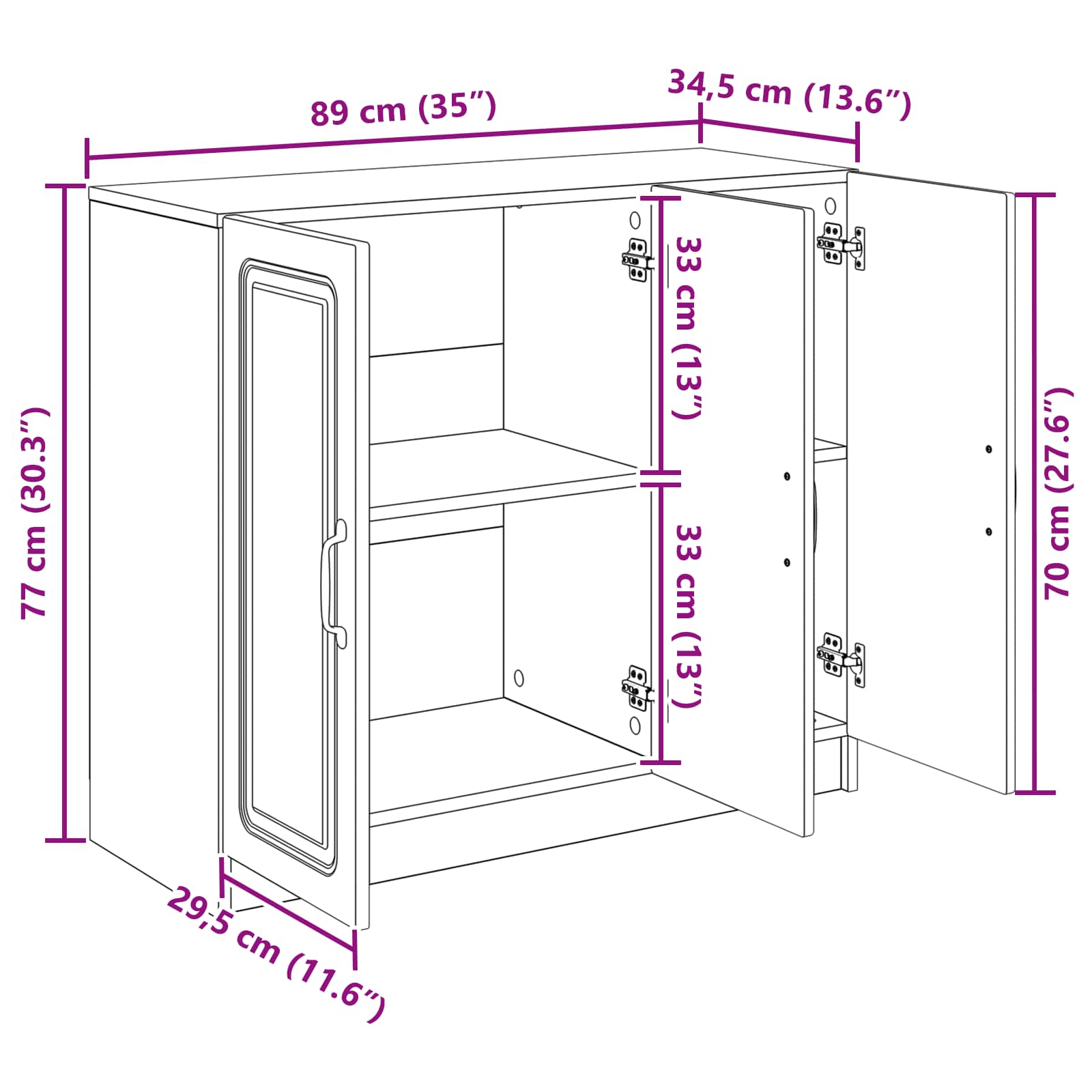 Kreveta Hrast artisan 89 x 34,5 x 77 cm Konstruirano drvo
