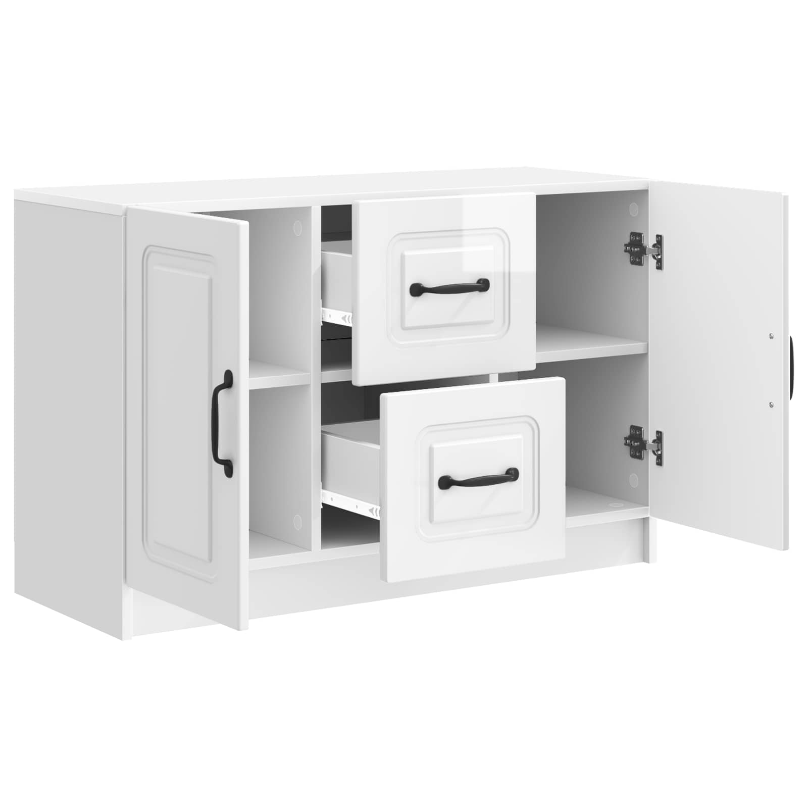 Kreveta s ladicama Bijela visokog sjaja 89 x 34,5 x 57 cm