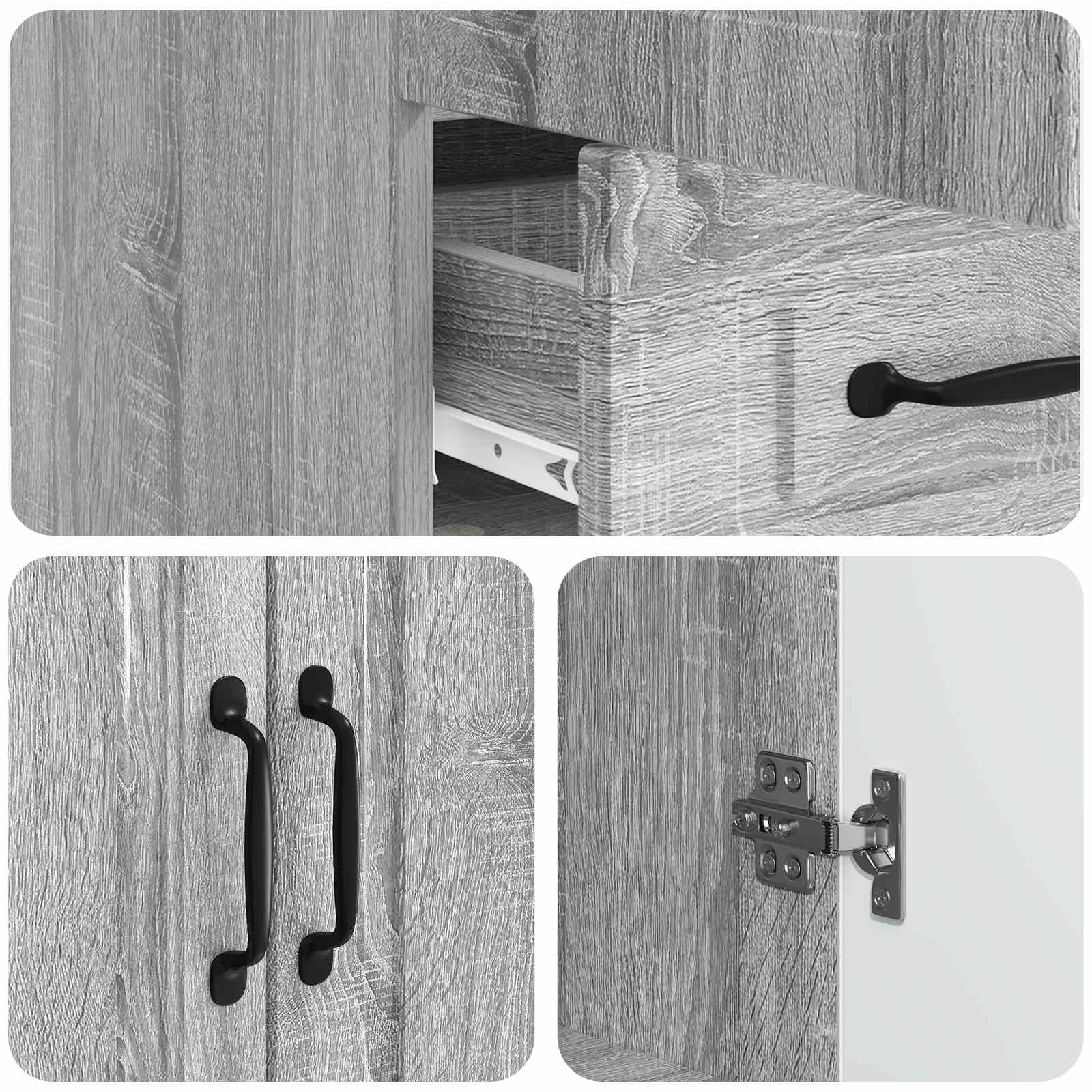 Kreveta Siva sonoma 66 x 34,5 x 92 cm Konstruirano drvo