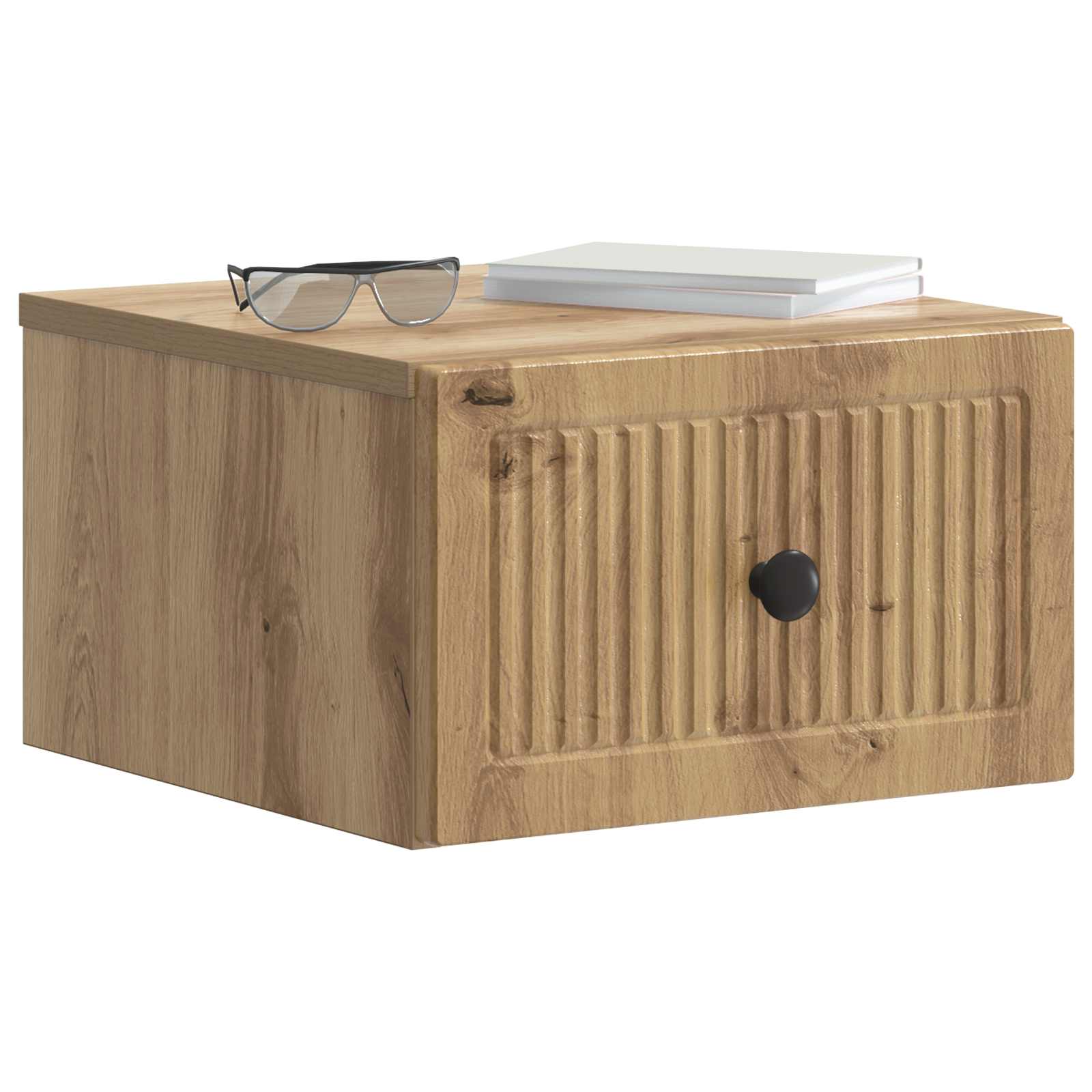 Noćni ormarić za montažu na zid s ladicama 2 pcs Hrast artisan