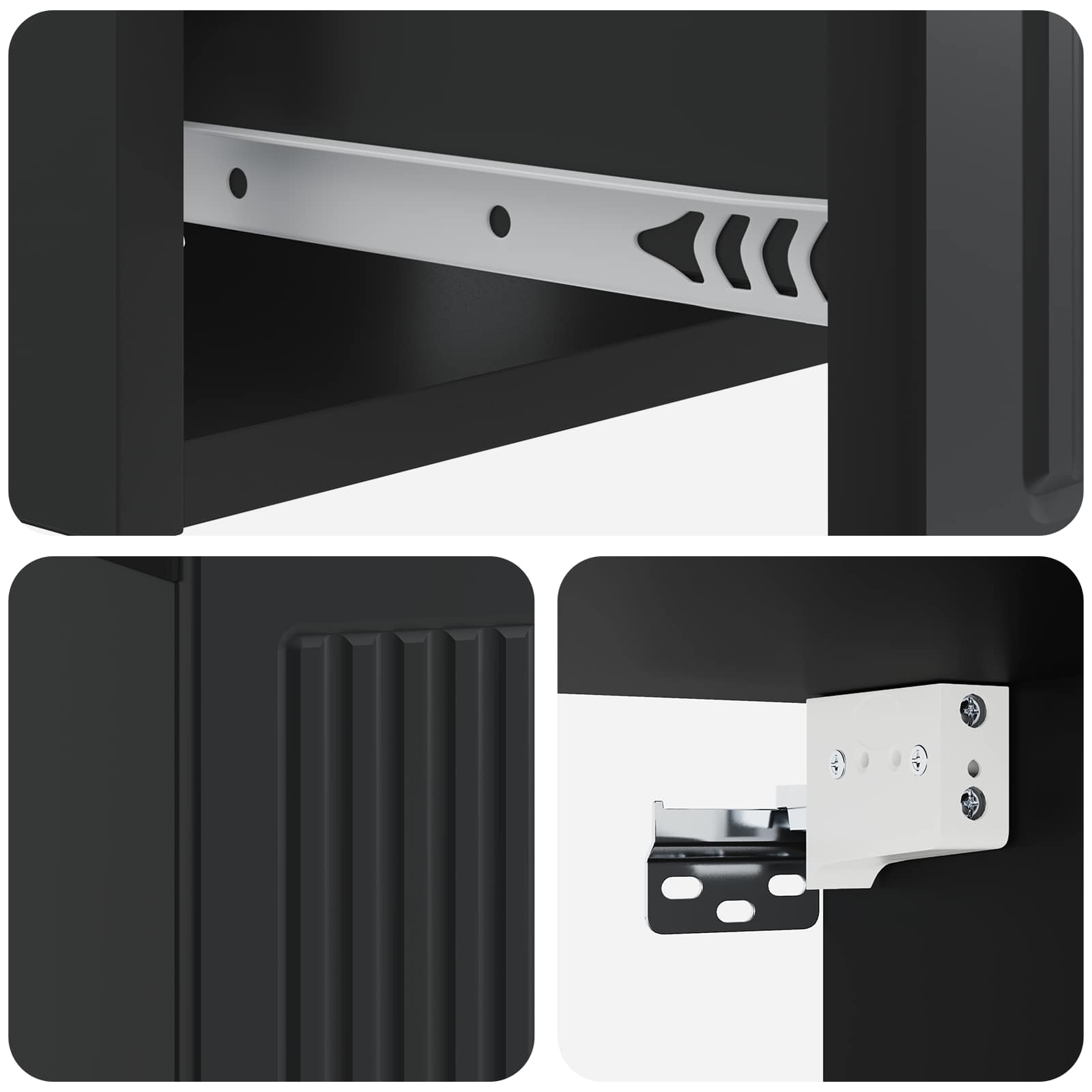 Noćni ormar s ladicama Crna 49 x 34,5 x 20 cm Konstruirano drvo