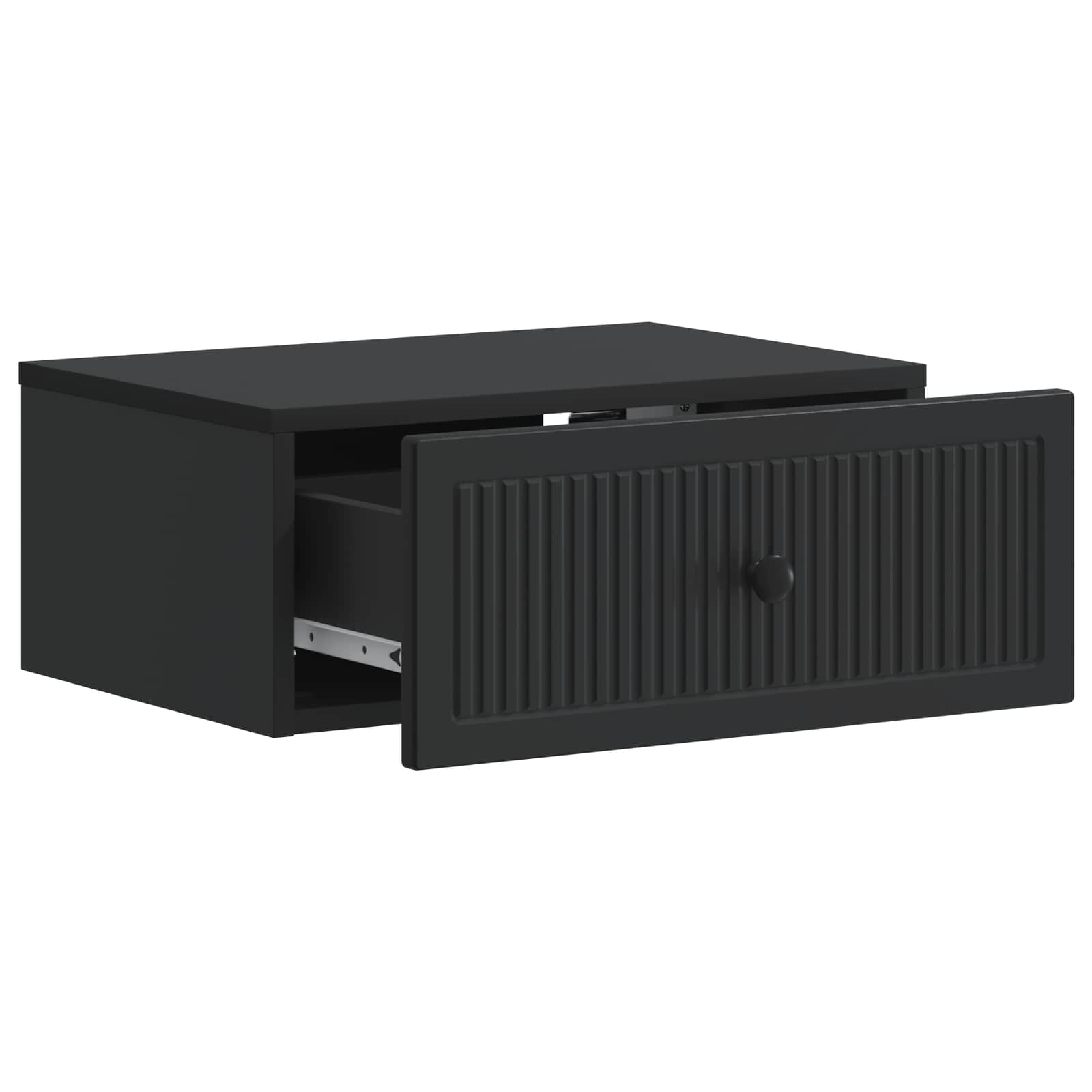 Noćni ormar s ladicama Crna 49 x 34,5 x 20 cm Konstruirano drvo