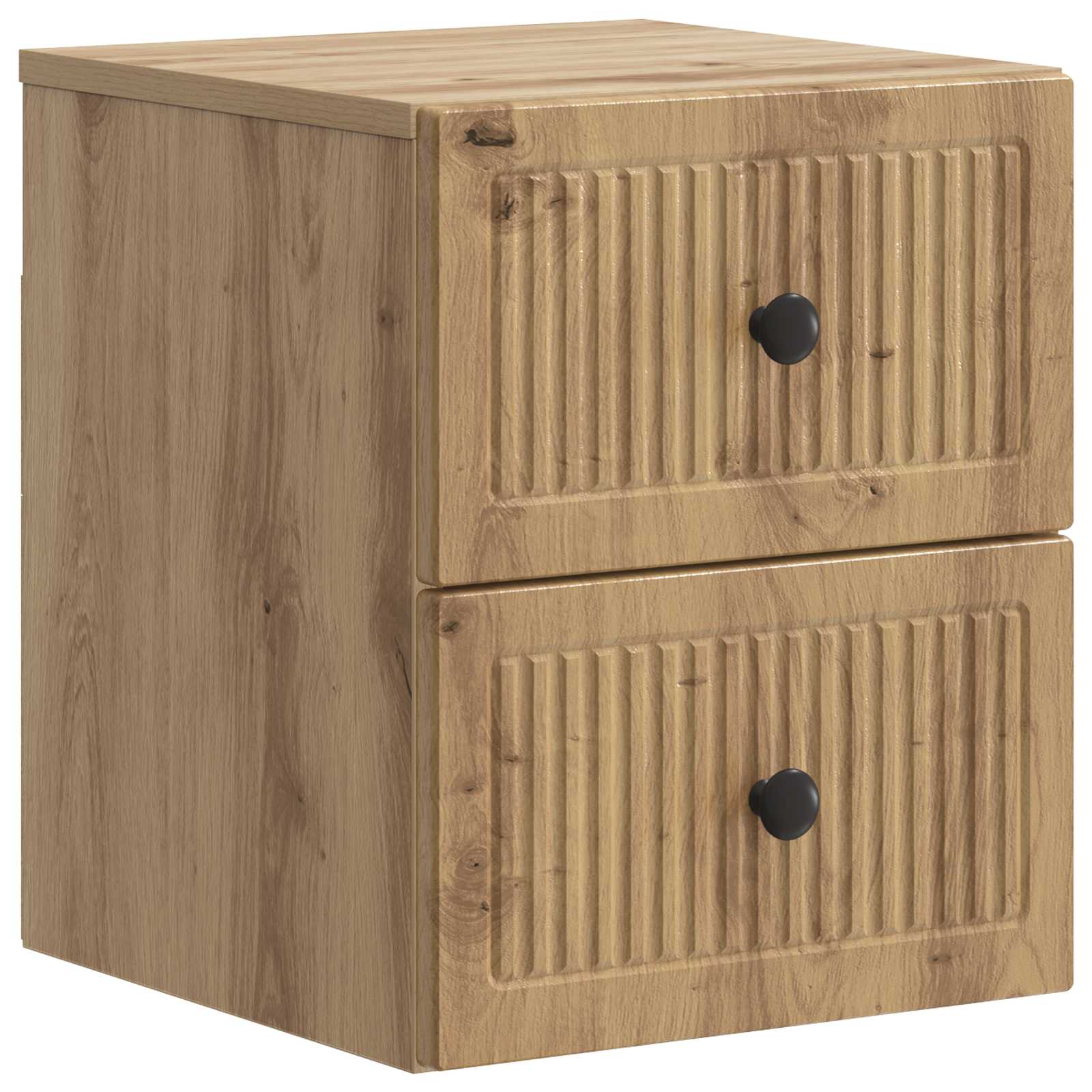 Noćni ormarić za montažu na zid s ladicama 2 pcs Hrast artisan