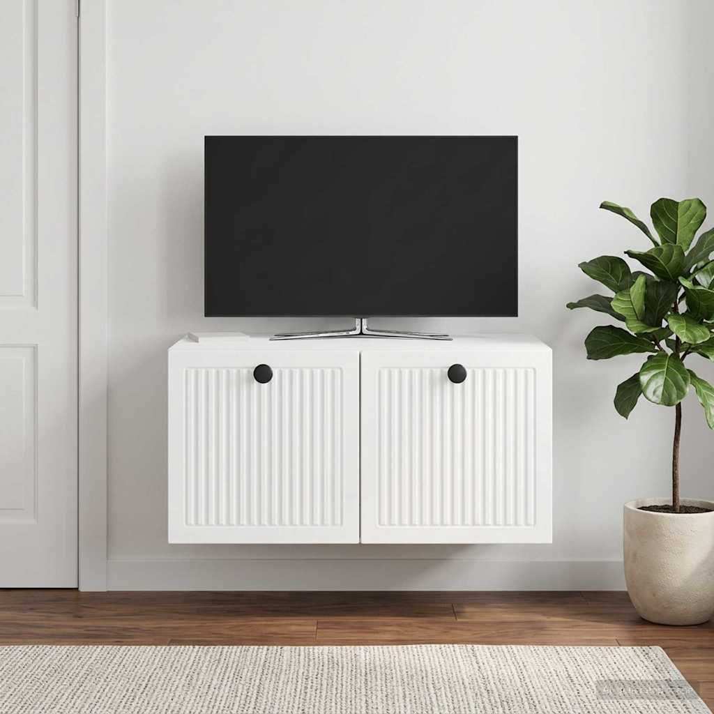 TV ormar za zid Zidne Bijela visokog sjaja 59,5 x 41 x 30 cm