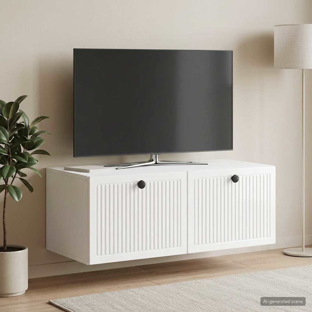 TV ormar za zid Zidne Bijela visokog sjaja 78,5 x 41 x 30 cm