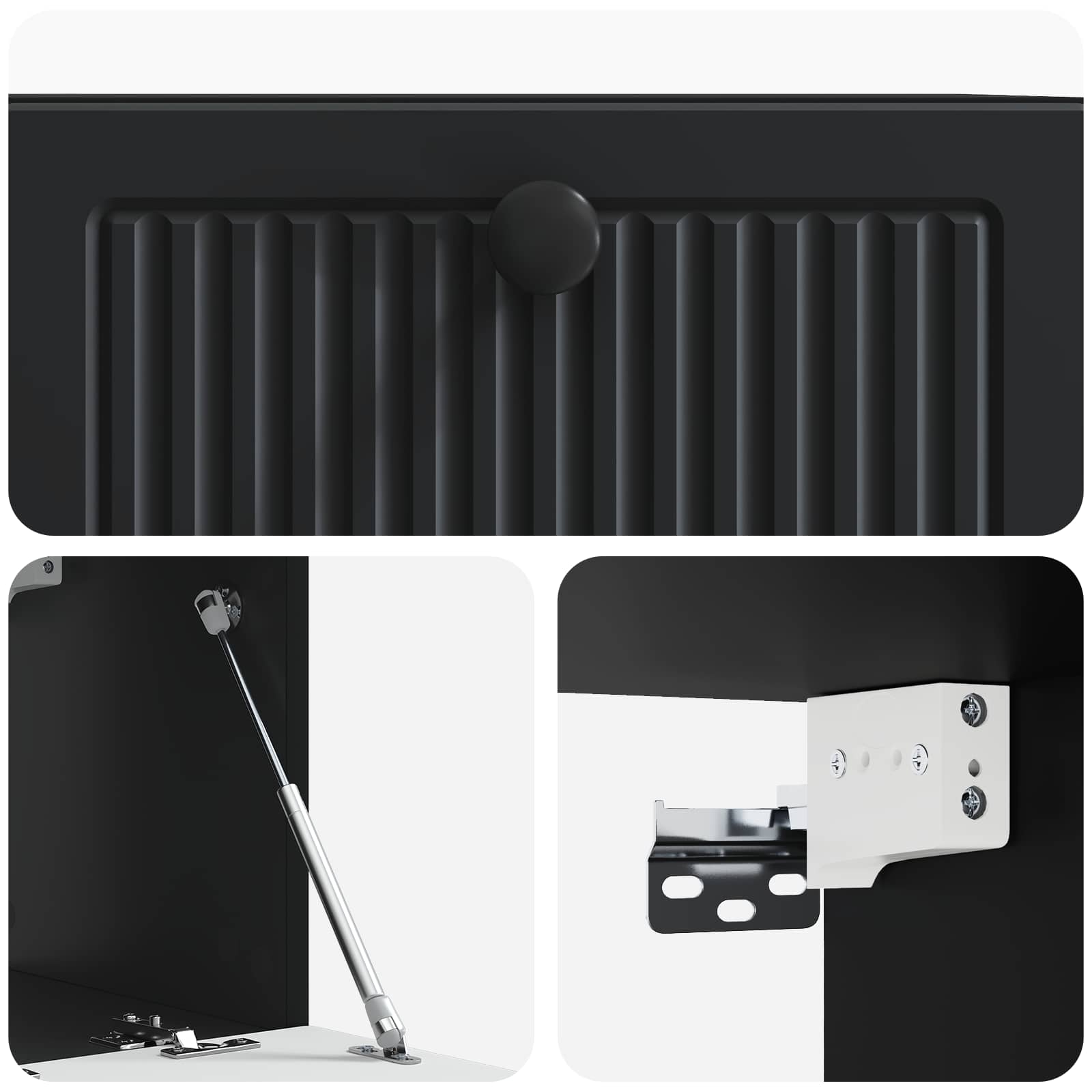 TV ormar za zid Zidne Crna 59,5 x 31 x 30 cm Konstruirano drvo