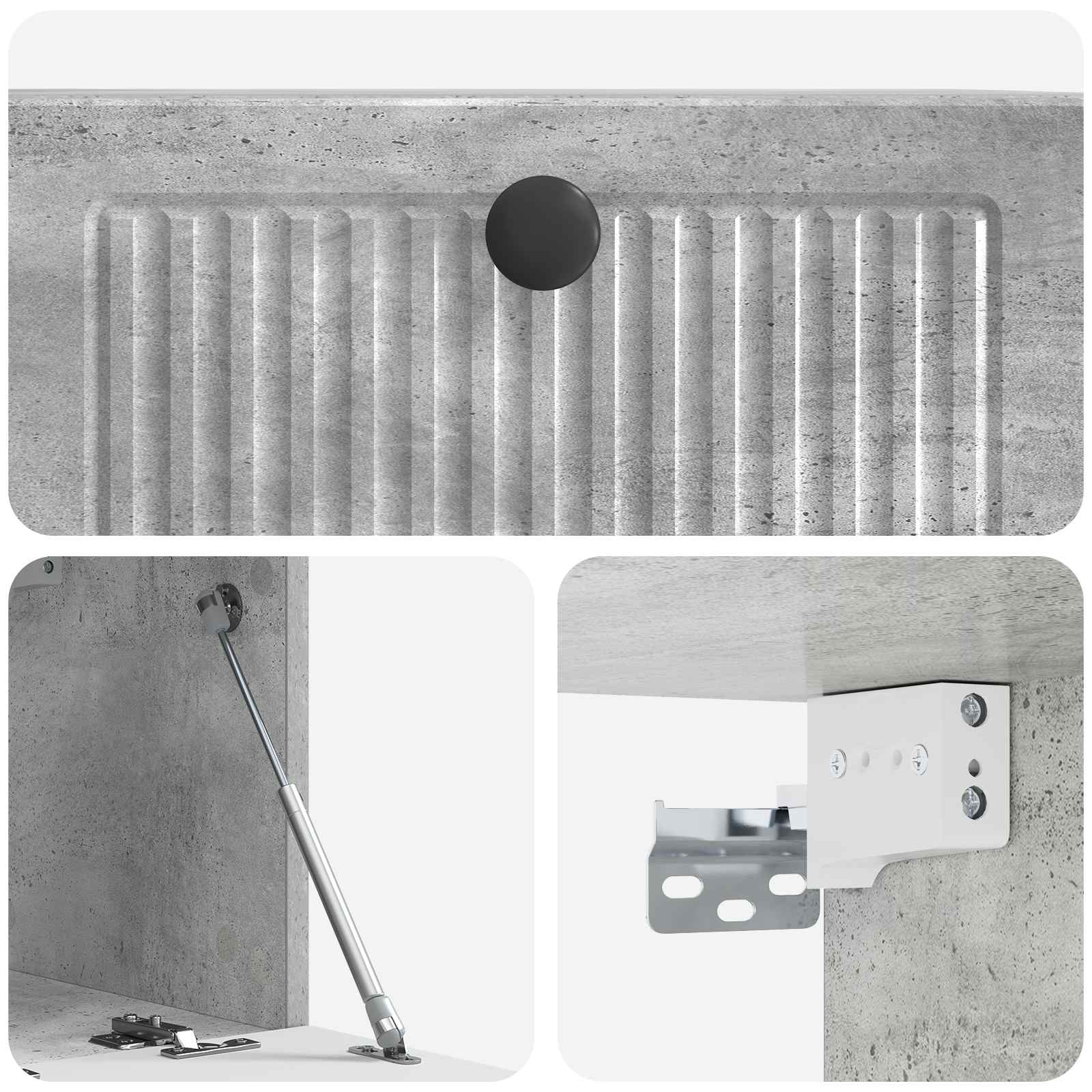 TV ormar za zid Zidne Betonska siva 59,5 x 31 x 30 cm