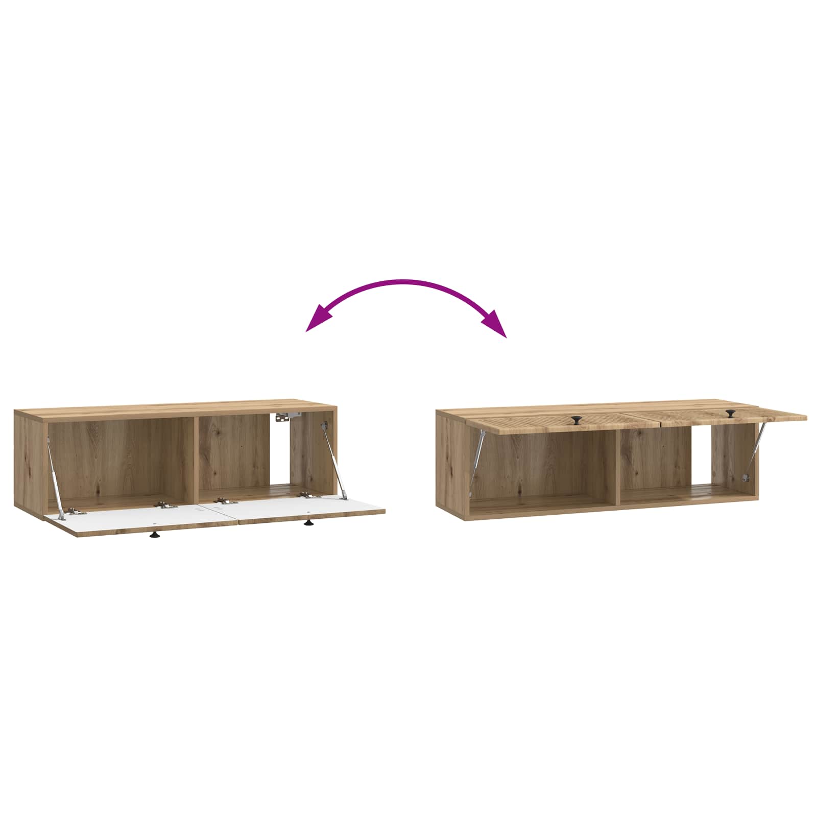 TV ormar za zid Hrast artisan 98 x 31 x 30 cm Konstruirano drvo