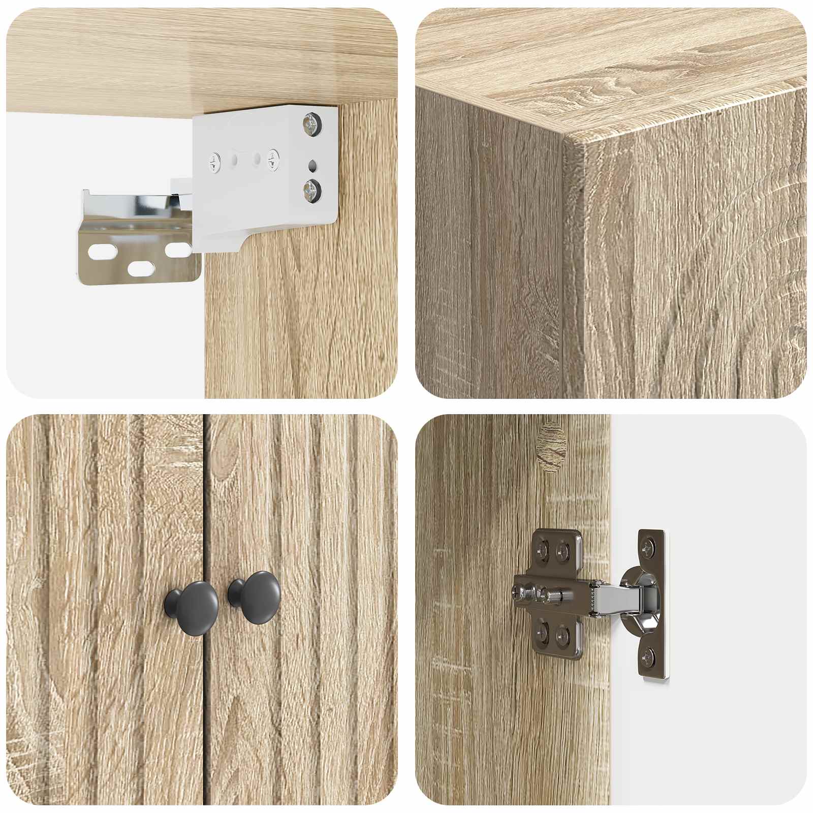 Ormar za montažu na zid Hrast sonoma 66 x 34,5 x 90 cm