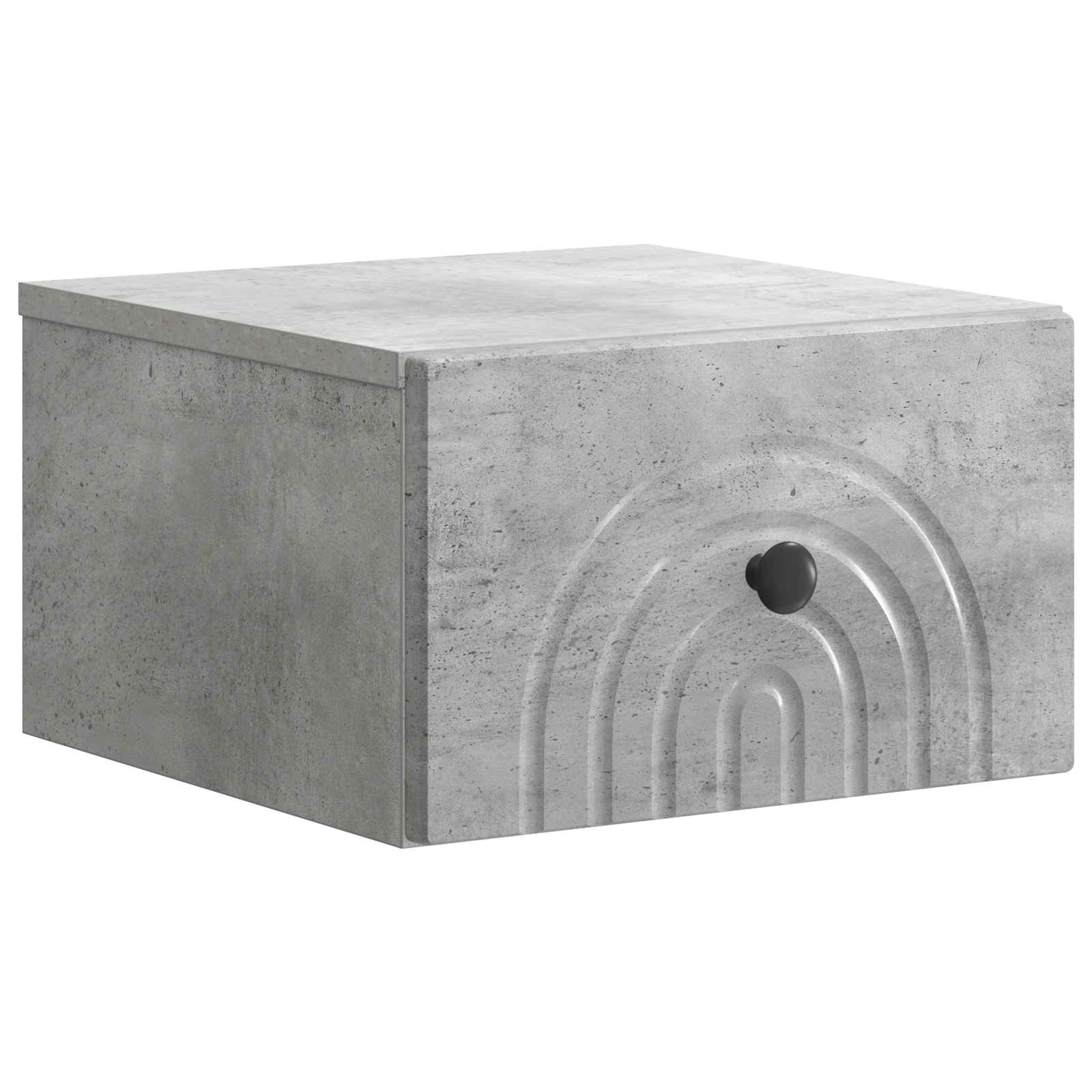 Noćni ormarić za montažu na zid Betonska siva 33 x 34,5 x 20 cm