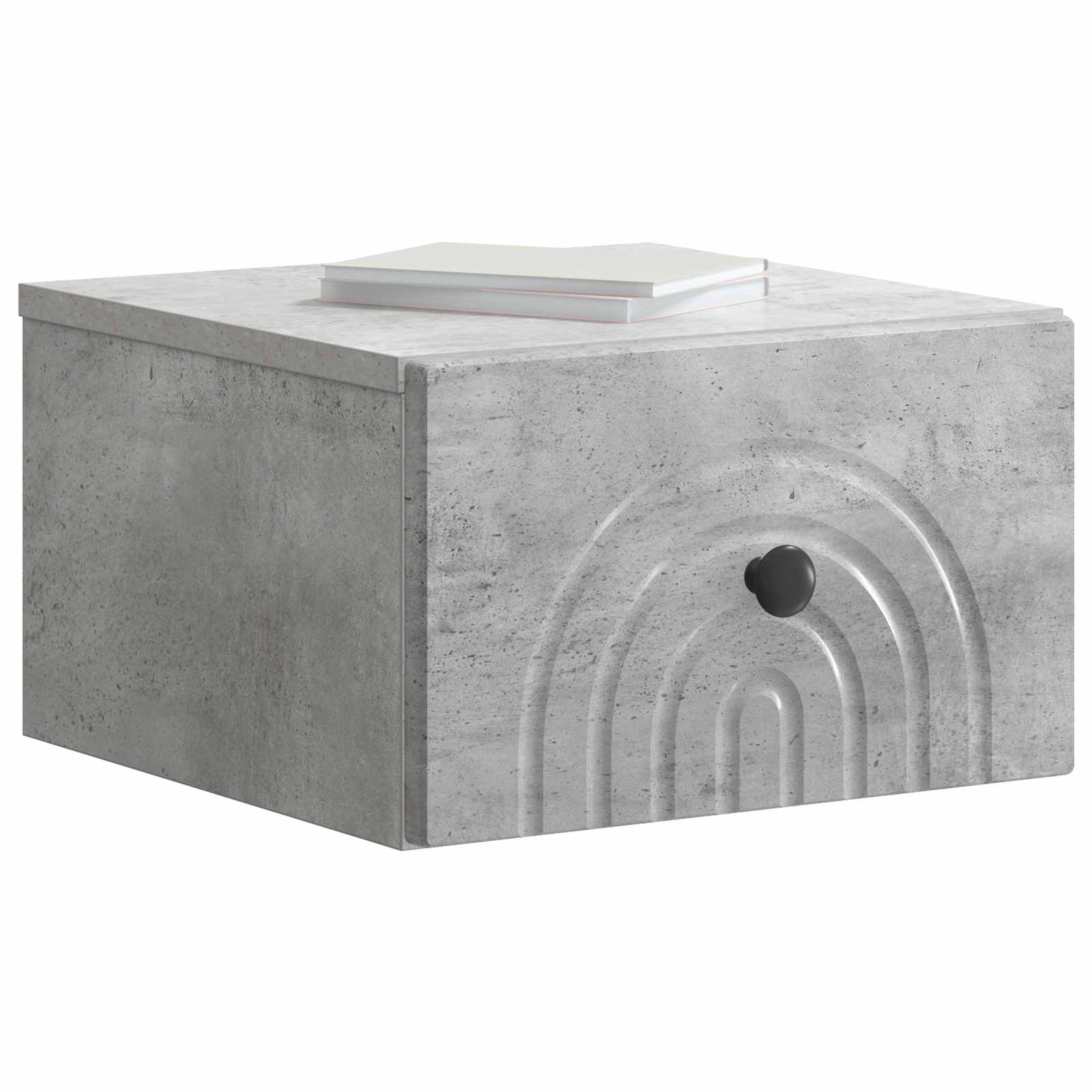 Noćni ormarić za montažu na zid Betonska siva 33 x 34,5 x 20 cm