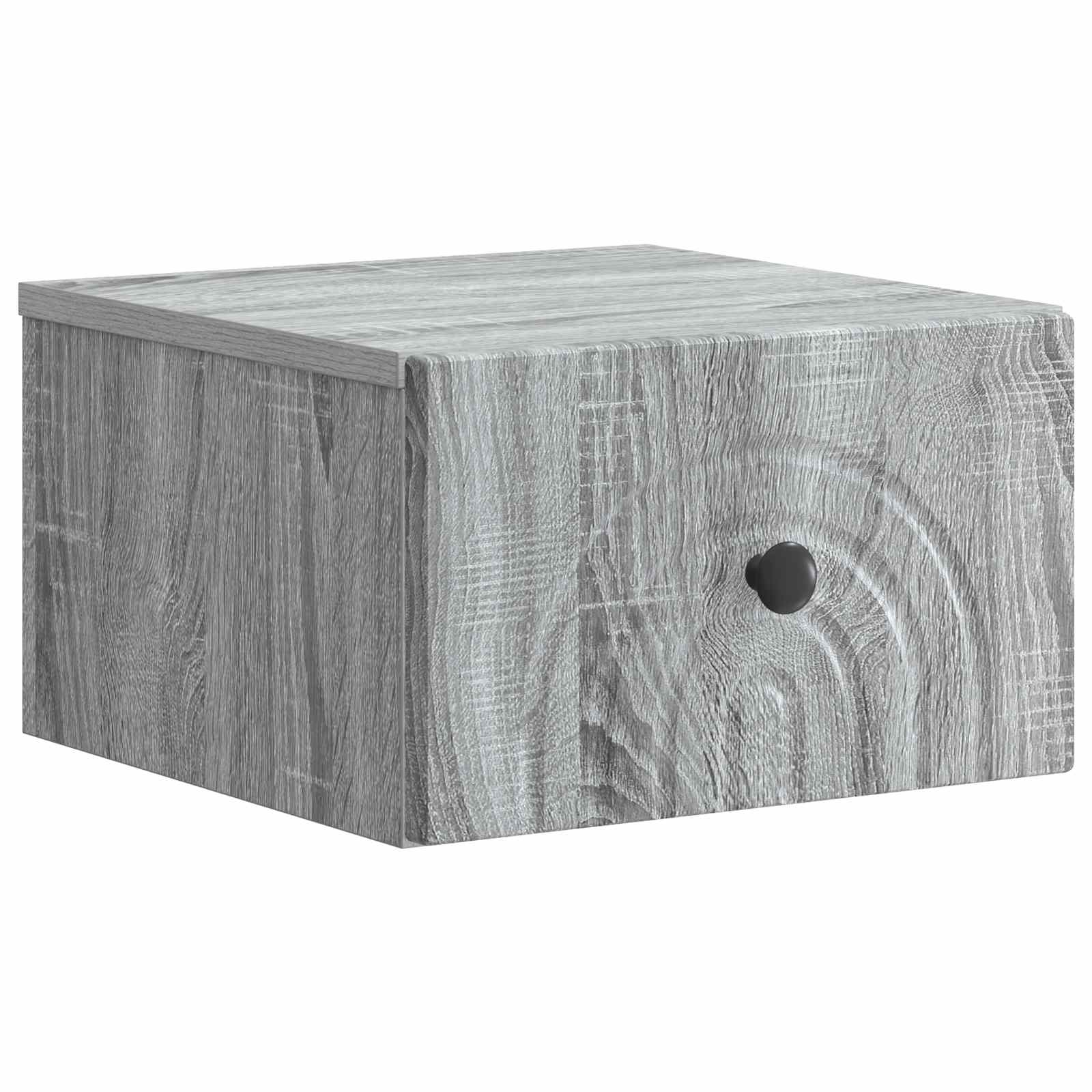 Noćni ormarić za montažu na zid Siva sonoma 33 x 34,5 x 20 cm