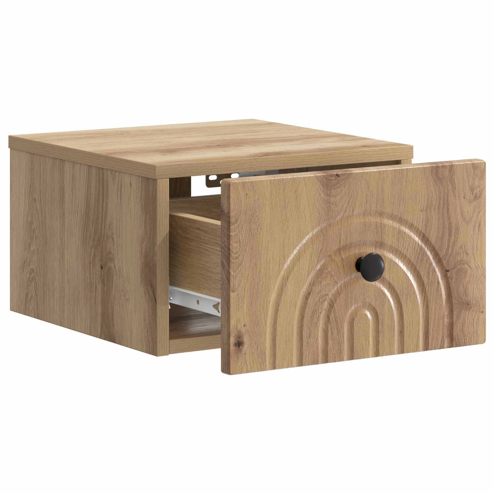 Noćni ormarić za montažu na zid s ladicama 2 pcs Hrast artisan
