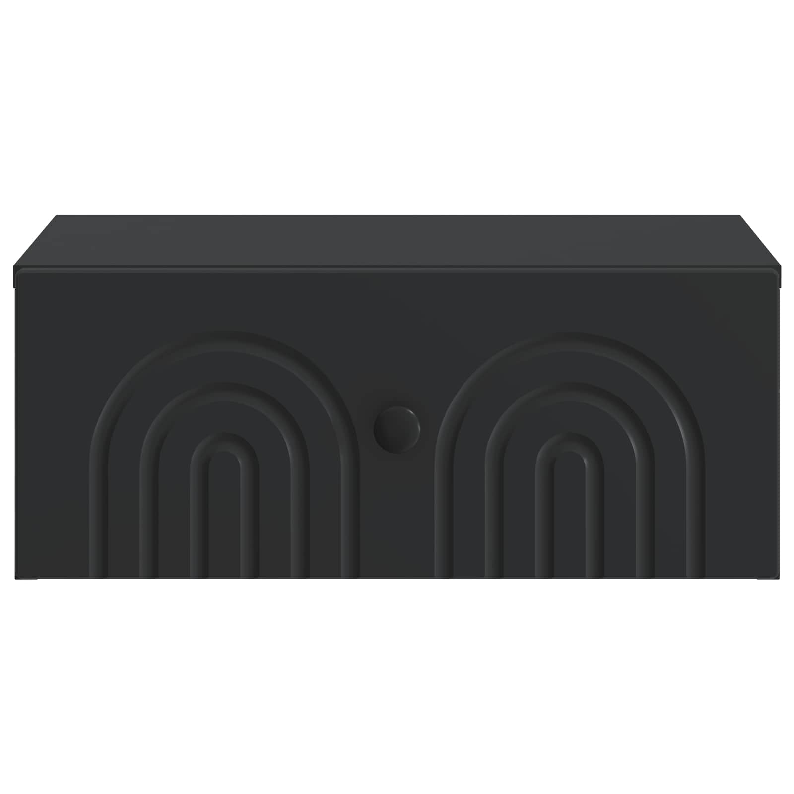 Noćni ormarić za montažu na zid 2 pcs Crna 49 x 34,5 x 20 cm