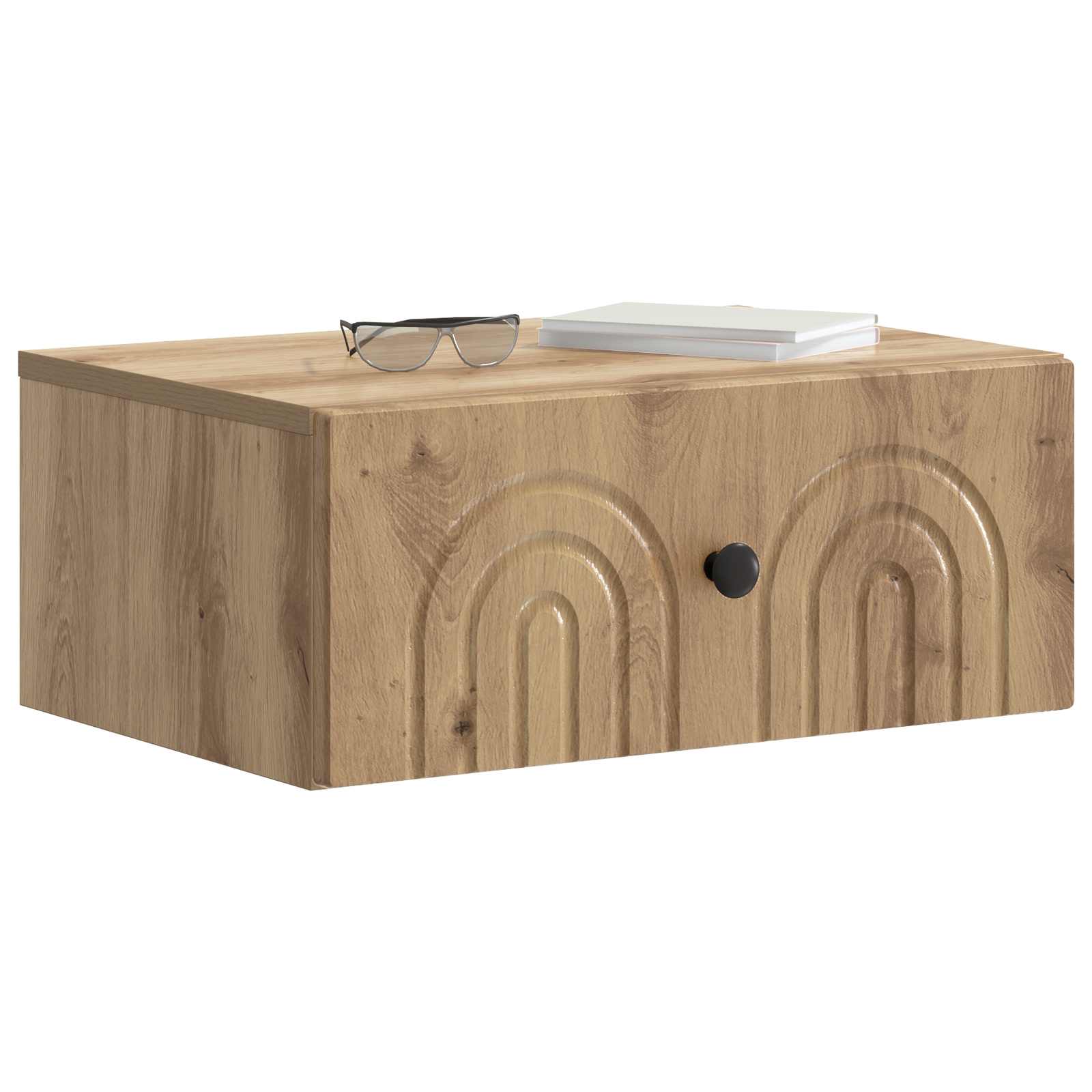Noćni ormarić za montažu na zid s ladicama 2 pcs Hrast artisan