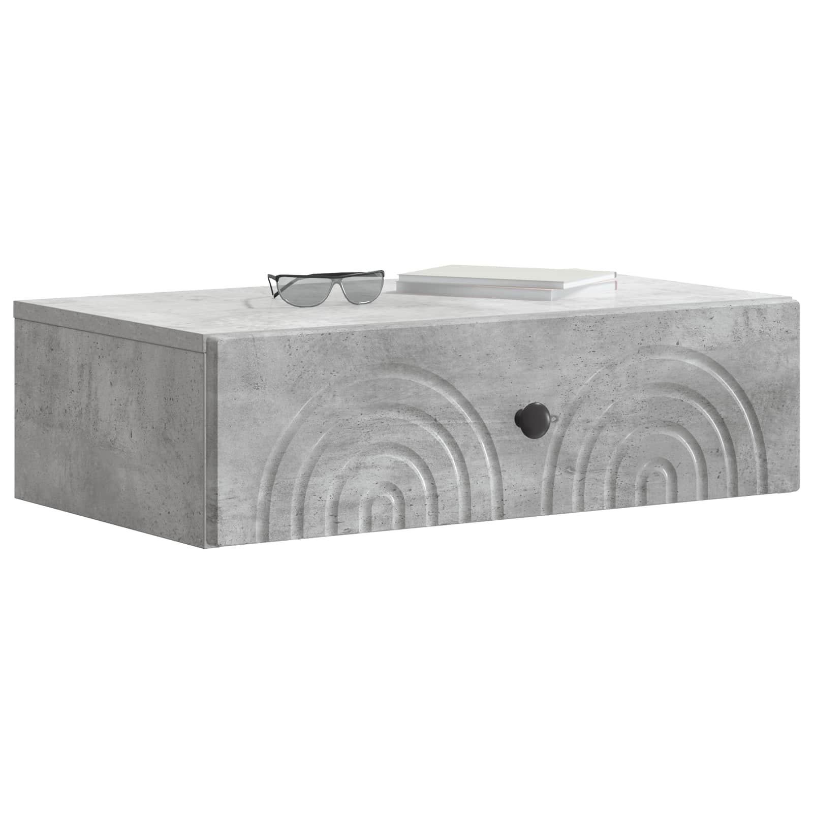 Stolna montirana na zid Betonska siva 59 x 34,5 x 17 cm
