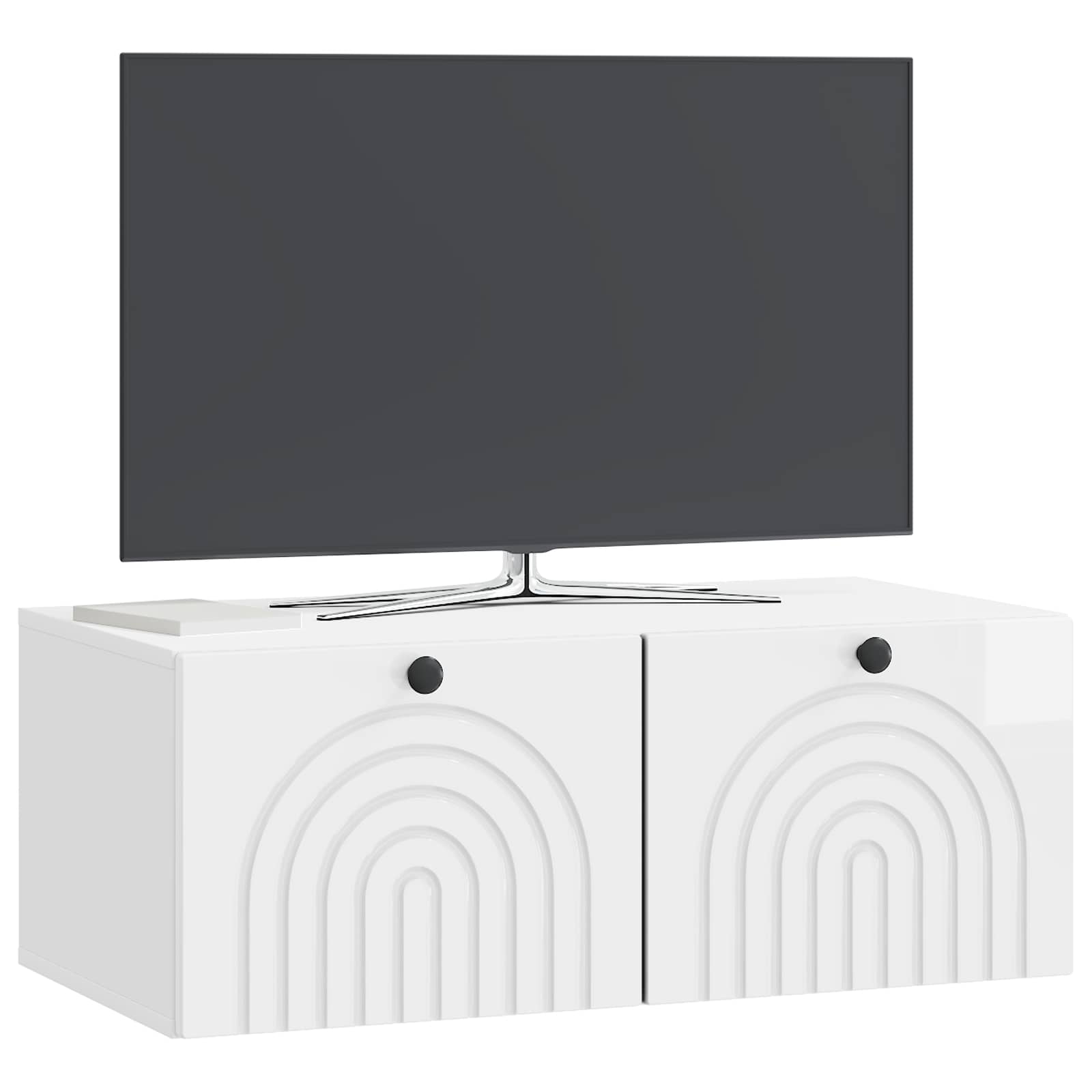 TV ormar za zid Zidne Bijela visokog sjaja 78,5 x 41 x 30 cm