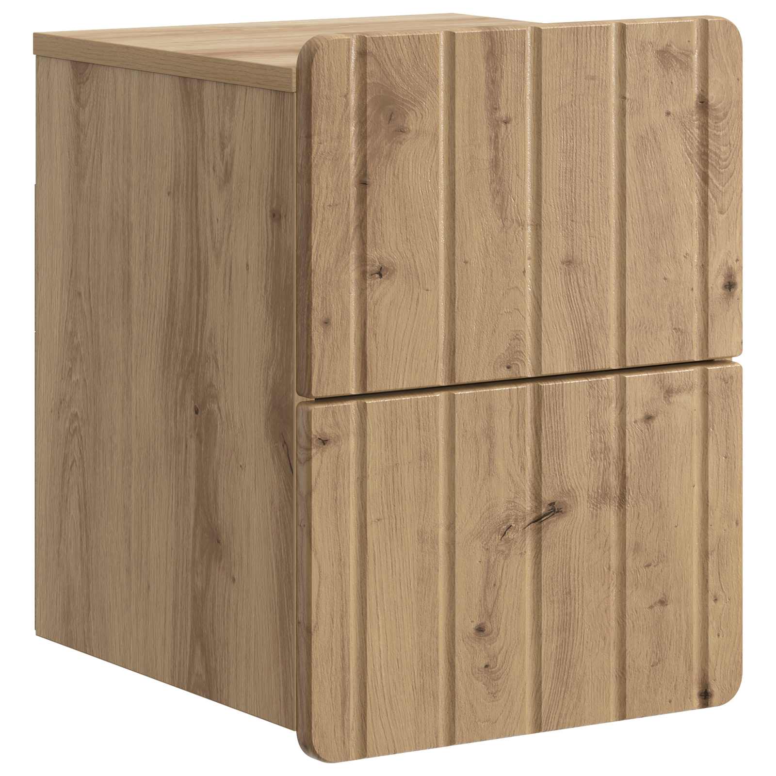 Noćni ormarić za montažu na zid s ladicama 2 pcs Hrast artisan