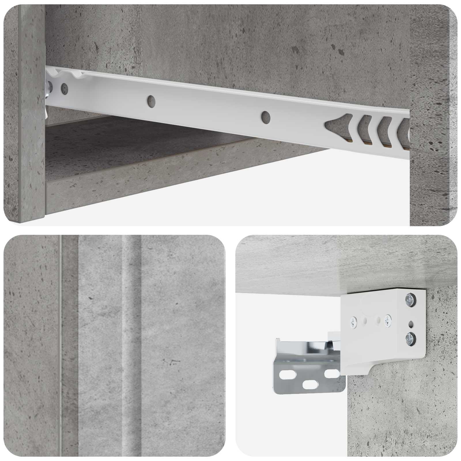 Stolna montirana na zid Betonska siva 59 x 34,5 x 17 cm