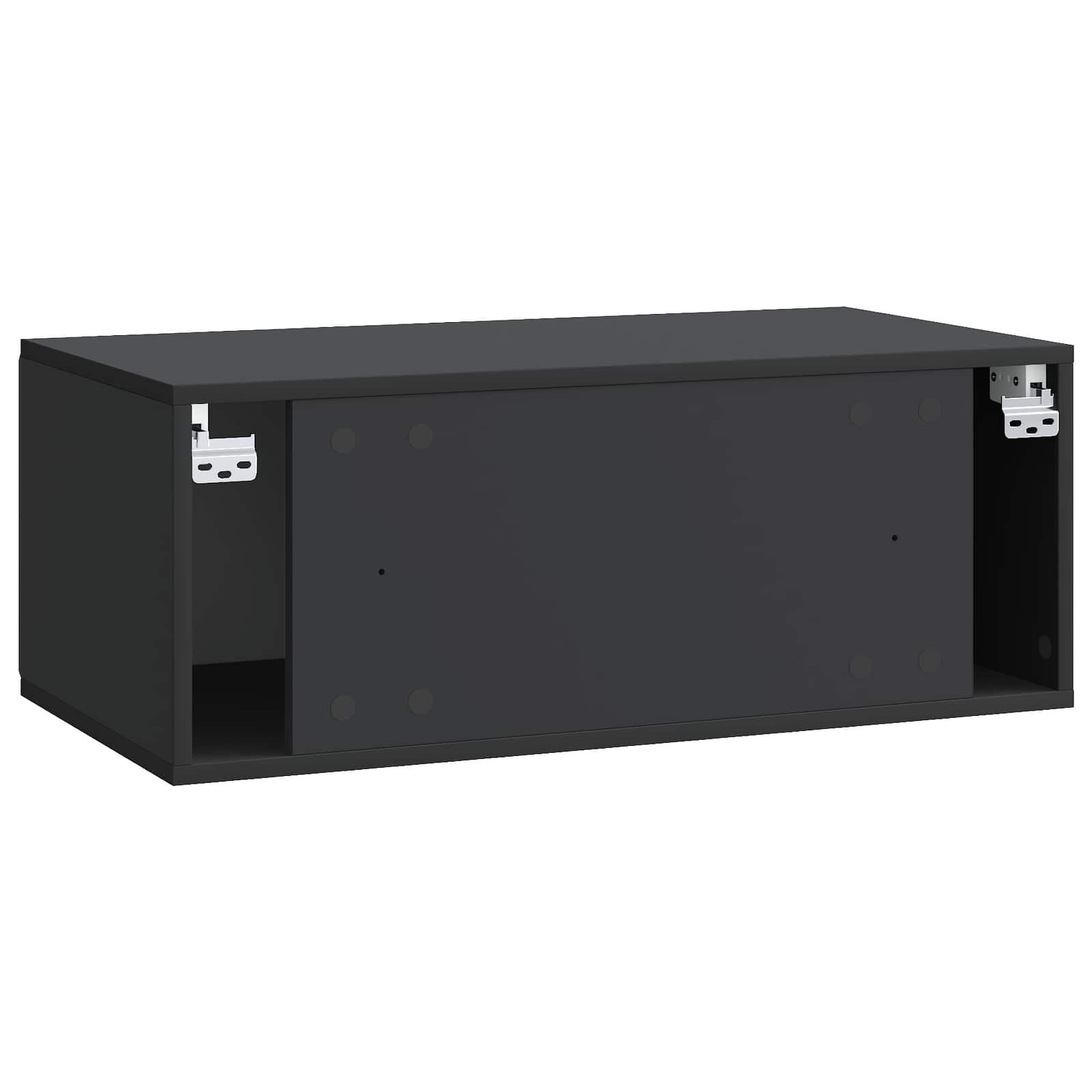 TV ormar za zid 78,5 x 41 x 30 cm Crna Konstruirano drvo