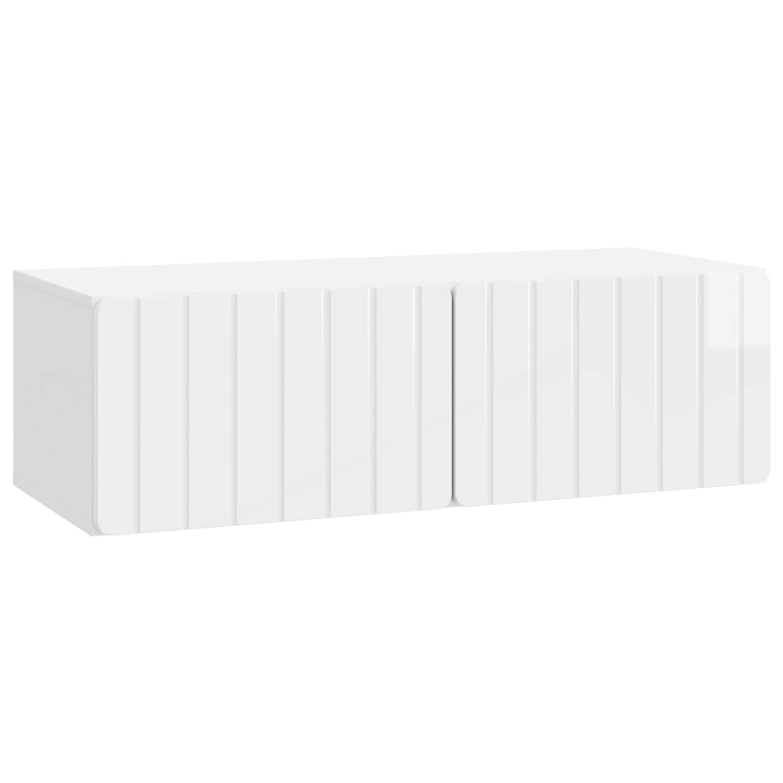 TV ormar za zid Zidne Bijela visokog sjaja 98 x 41 x 30 cm