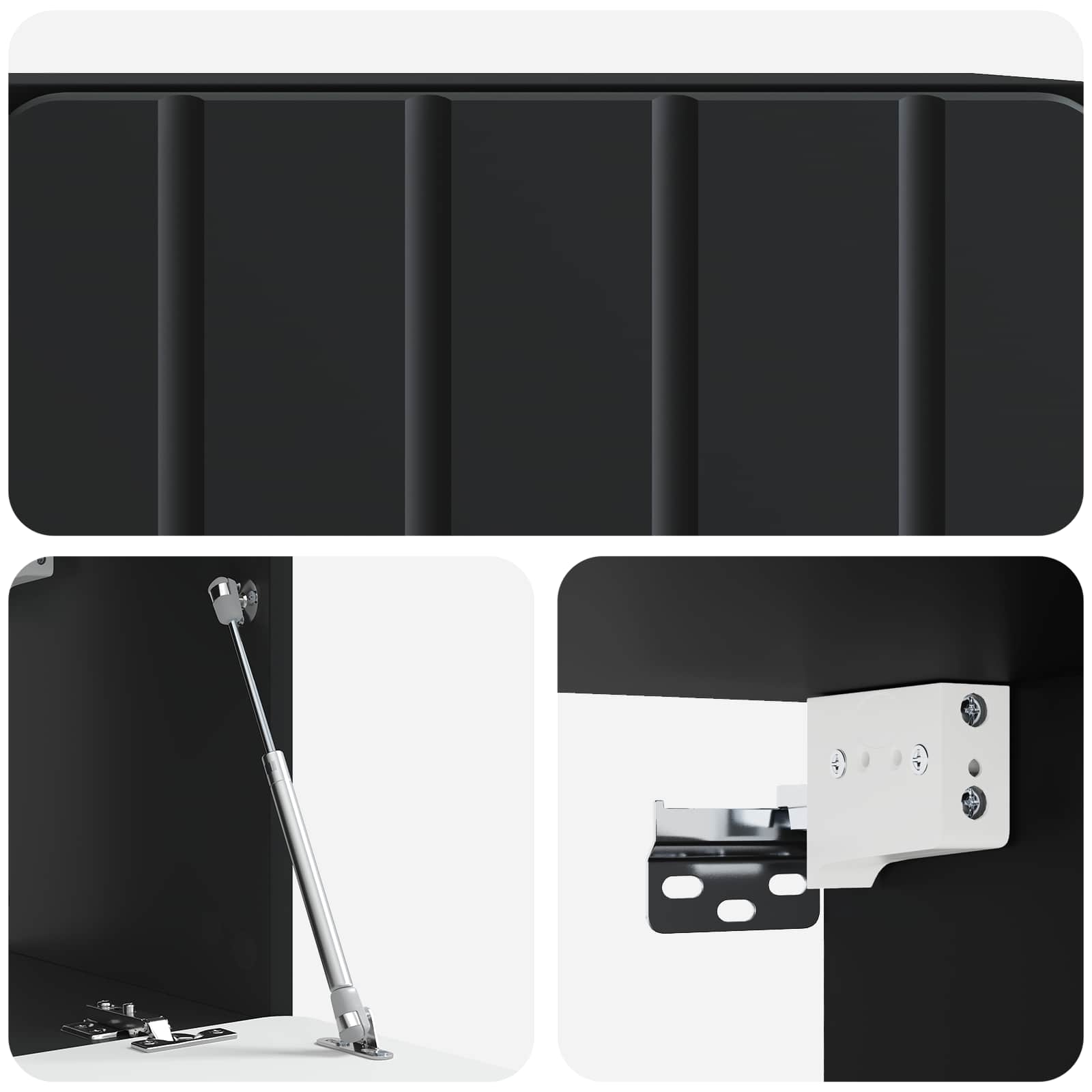 TV ormar za zid Zidne Crna 59,5 x 31 x 30 cm Konstruirano drvo