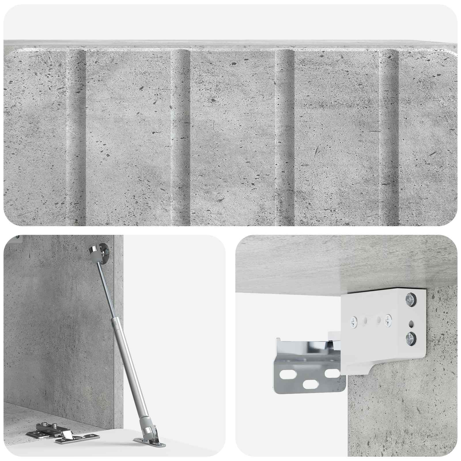 TV ormar za zid Zidne Betonska siva 59,5 x 31 x 30 cm