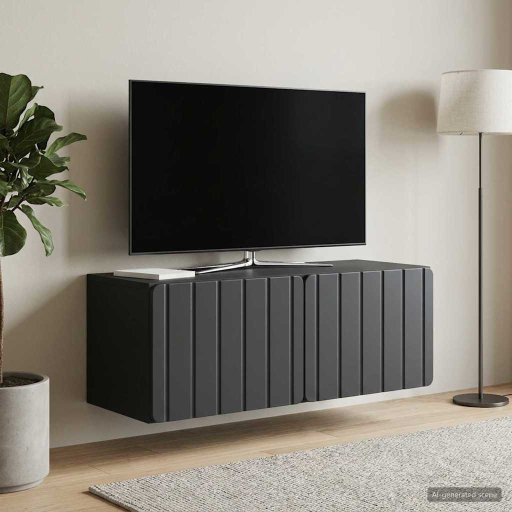 TV ormar za zid 78,5 x 31 x 30 cm Crna Konstruirano drvo