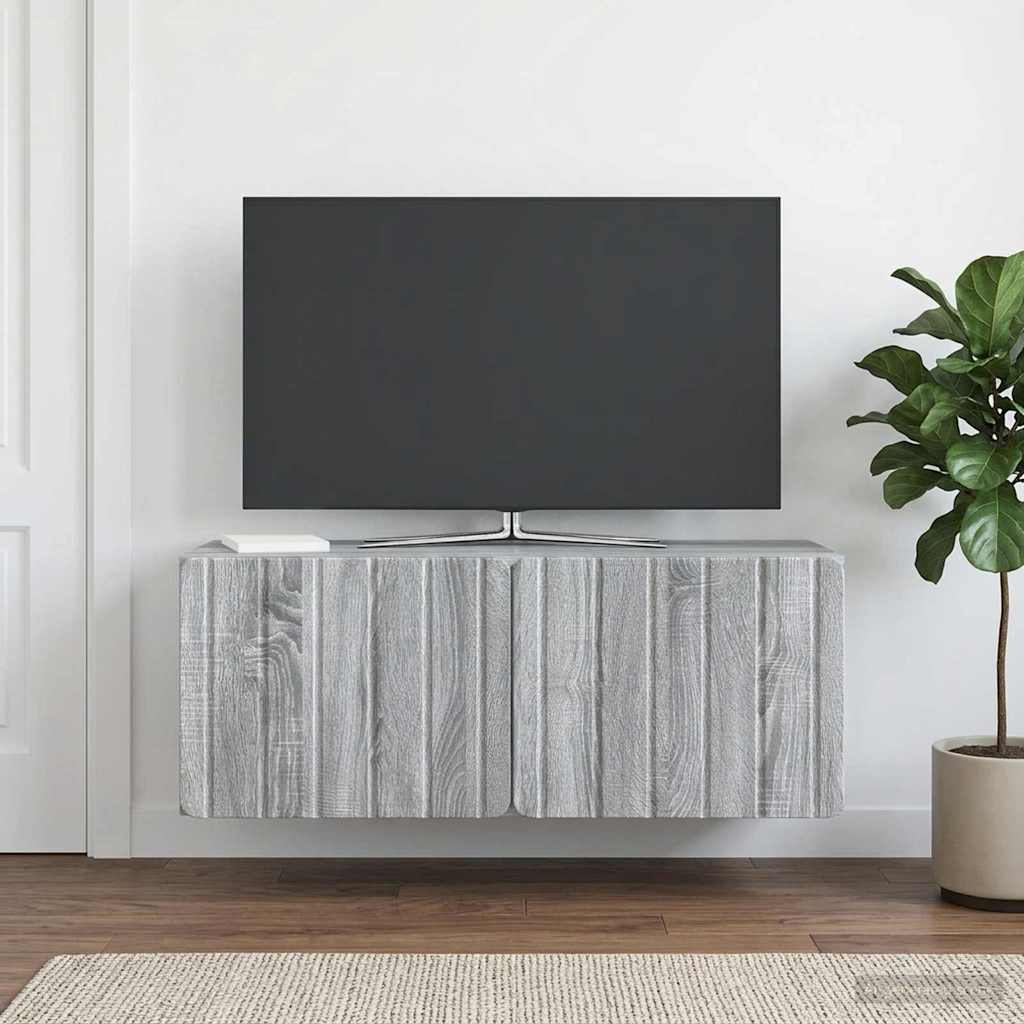 TV ormar za zid 78,5 x 31 x 30 cm Siva Sonoma Konstruirano drvo