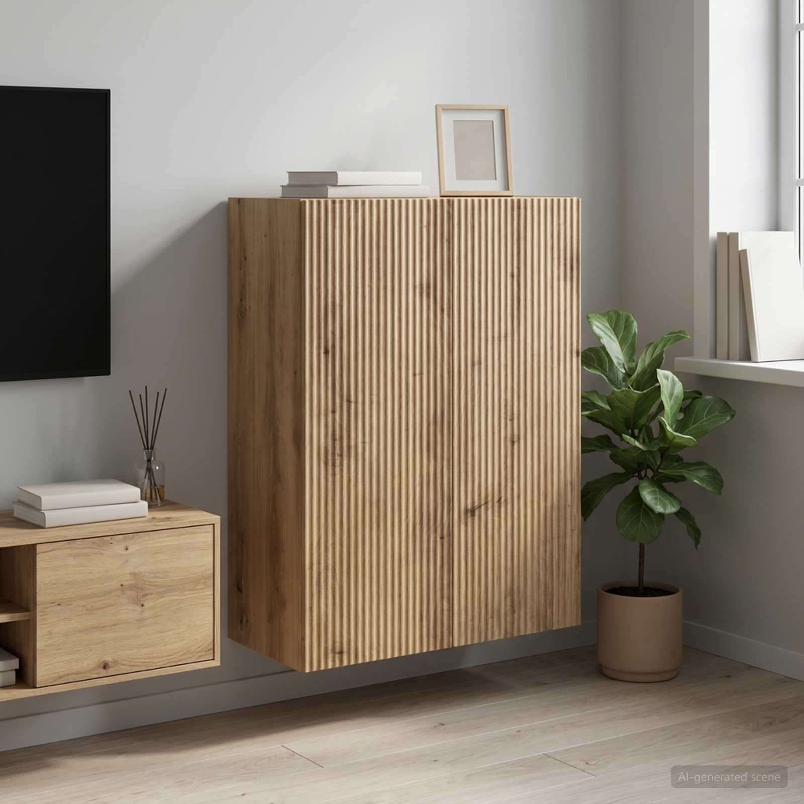 Ormar za montažu na zid 66 x 34,5 x 90 cm Konstruirano drvo