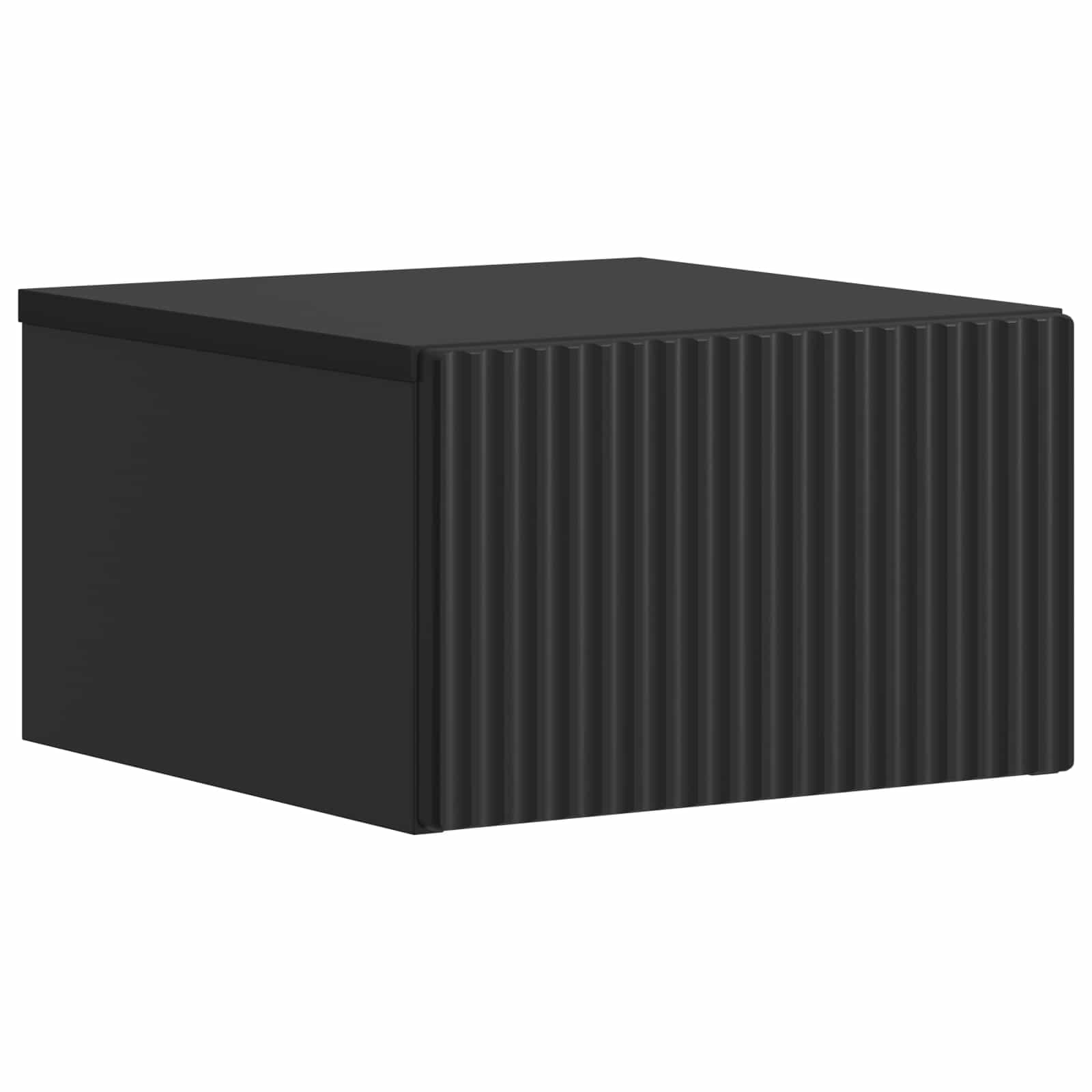 Noćni ormarić za montažu na zid 2 pcs Crna 33 x 34,5 x 20 cm