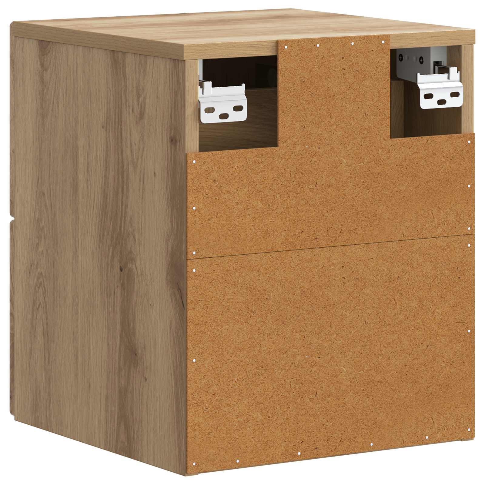 Noćni ormarić za montažu na zid s ladicama 2 pcs Hrast artisan