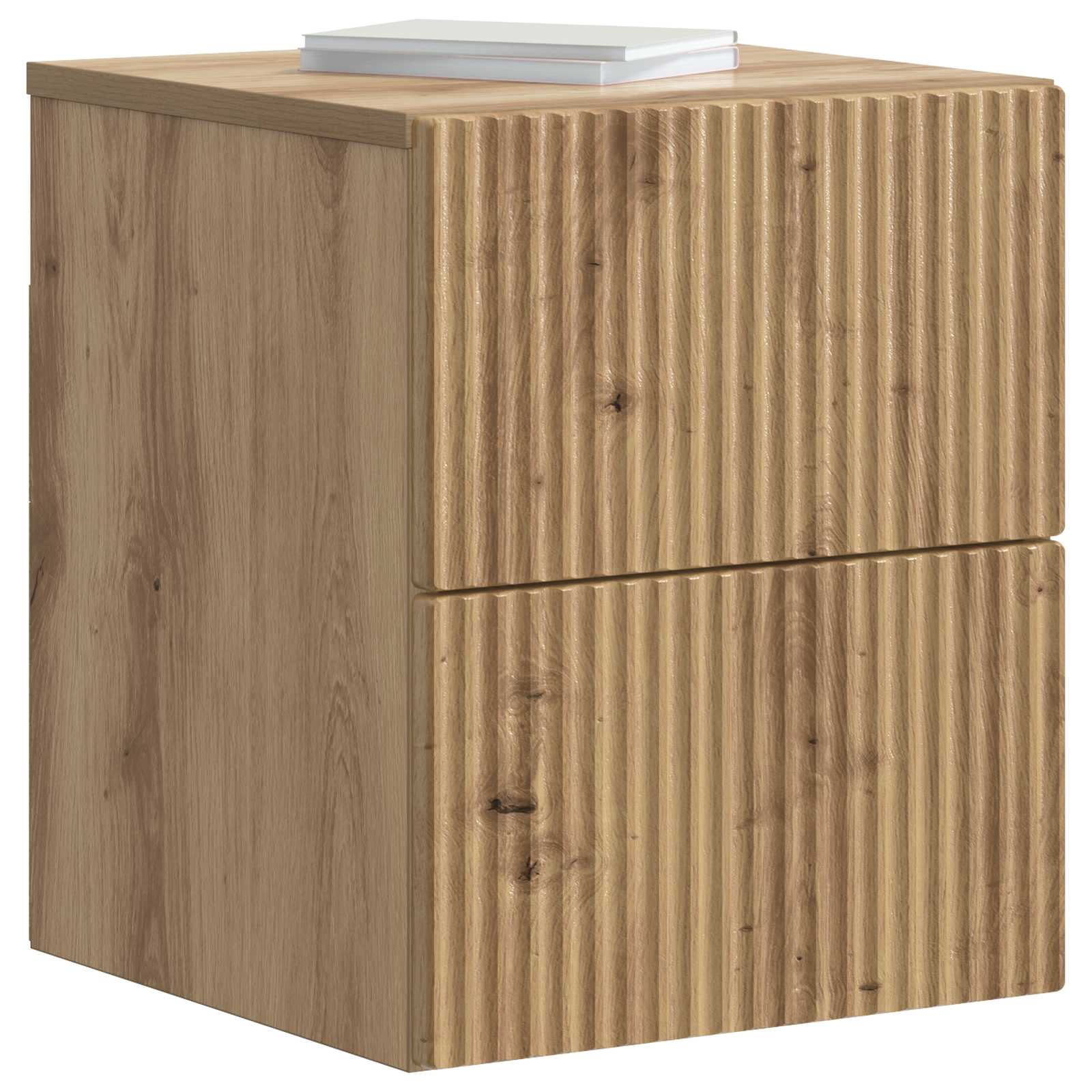 Noćni ormarić za montažu na zid s ladicama 2 pcs Hrast artisan