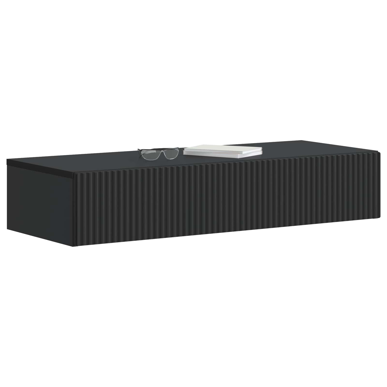 Stolna montirana na zid Crna 87,5 x 34,5 x 17 cm