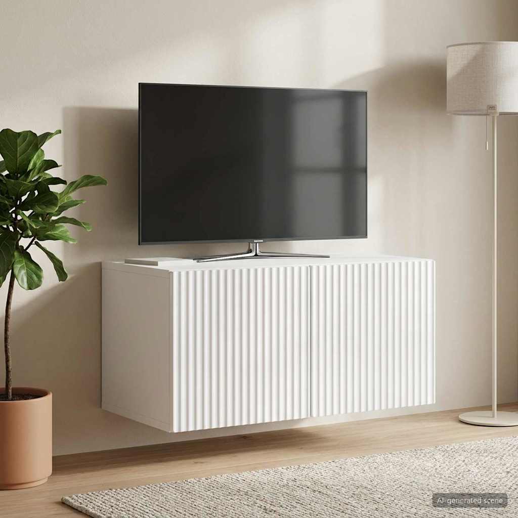 TV ormar za zid Zidne Bijela visokog sjaja 59,5 x 41 x 30 cm