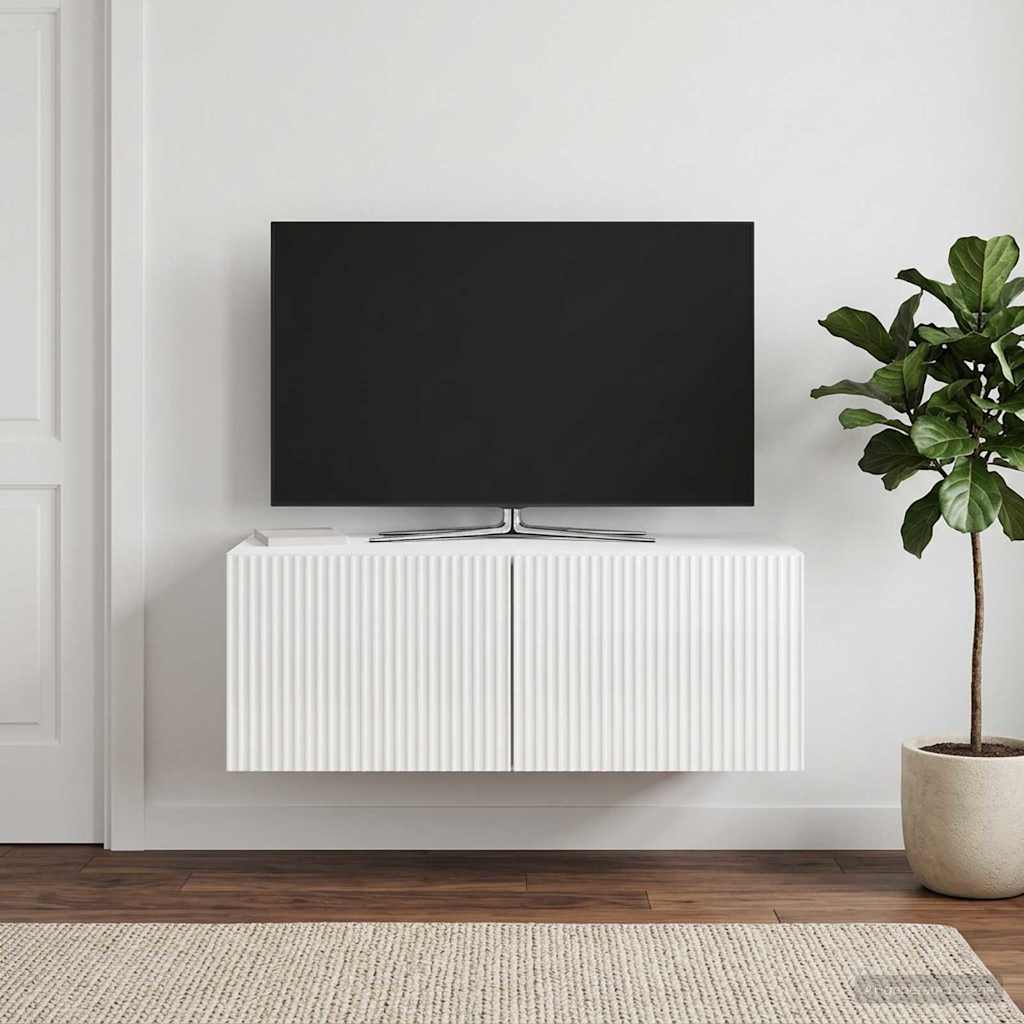 TV ormar za zid Zidne Bijela visokog sjaja 78,5 x 41 x 30 cm