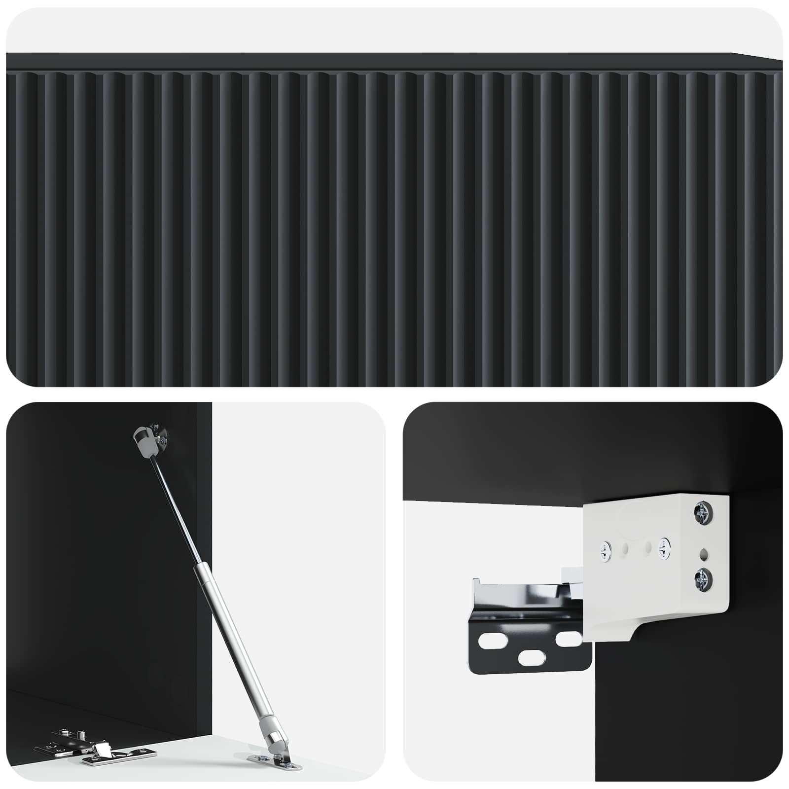 TV ormar za zid Zidne Crna 98 x 41 x 30 cm Konstruirano drvo