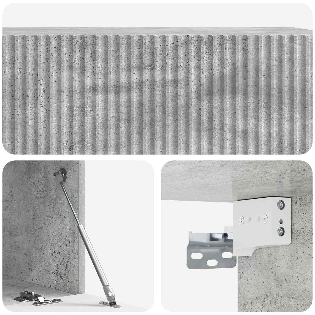 TV ormar za zid 98 x 41 x 30 cm Betonska siva Konstruirano drvo