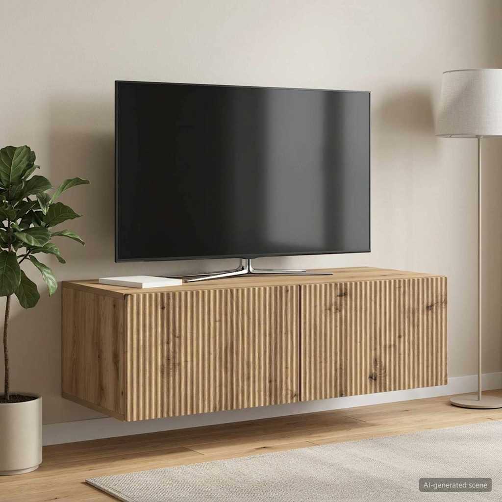 TV ormar za zid 98 x 41 x 30 cm Hrast artisan Konstruirano drvo
