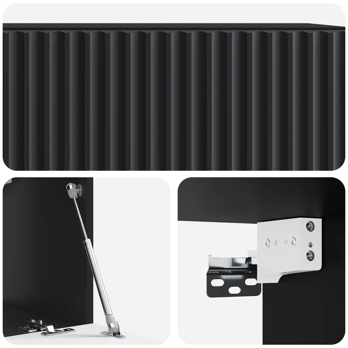 TV ormar za zid 59,5 x 31 x 30 cm Crna Konstruirano drvo