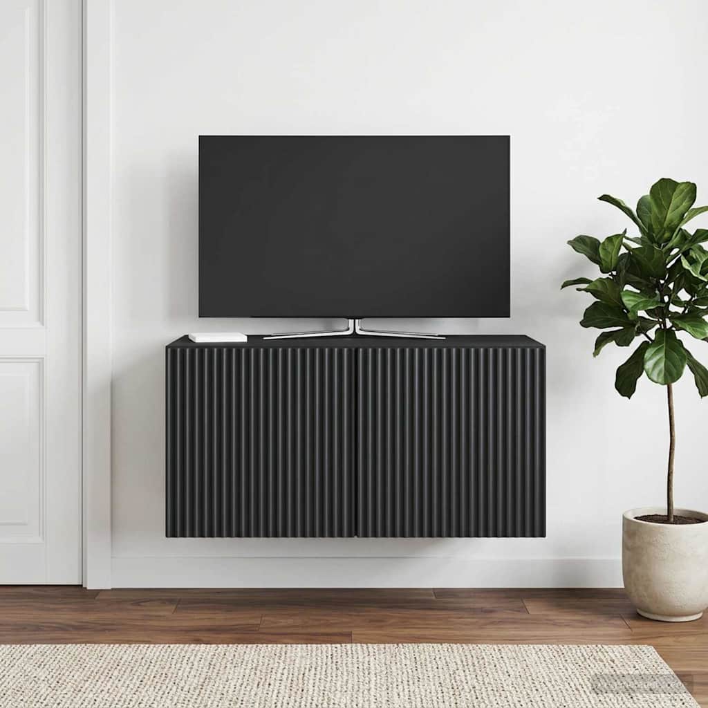 TV ormar za zid 59,5 x 31 x 30 cm Crna Konstruirano drvo