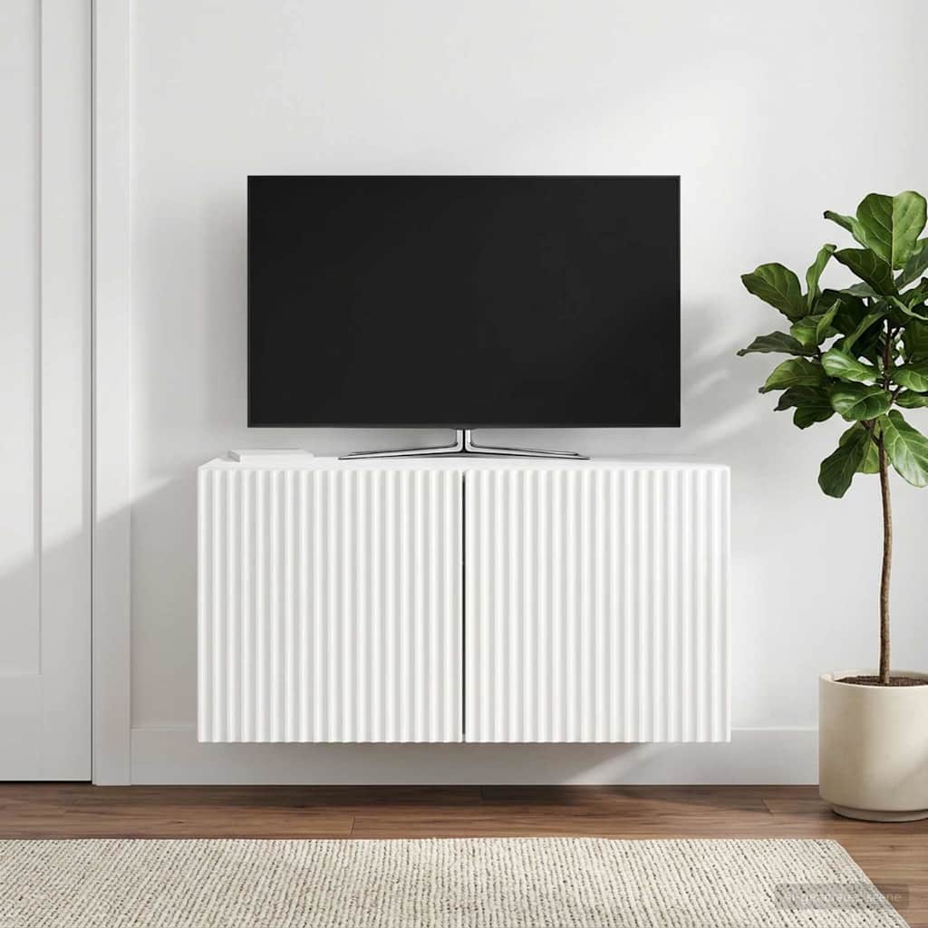 TV ormar za zid 59,5 x 31 x 30 cm Bijela visokog sjaja