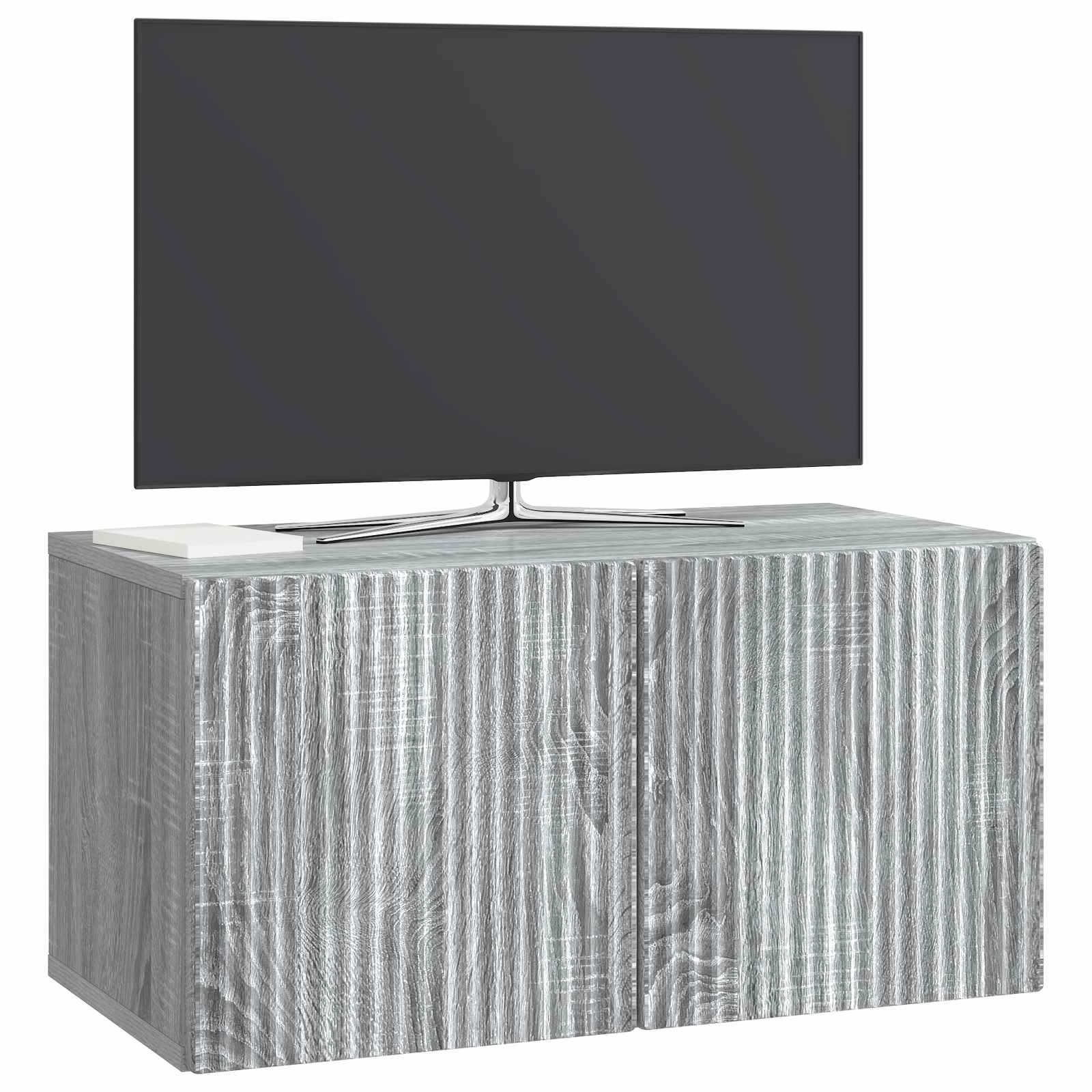 TV ormar za zid 59,5 x 31 x 30 cm Siva sonoma Konstruirano drvo