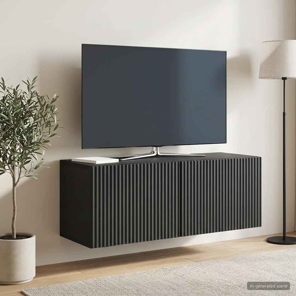 TV ormar za zid Zidne Crna 78,5 x 31 x 30 cm Konstruirano drvo