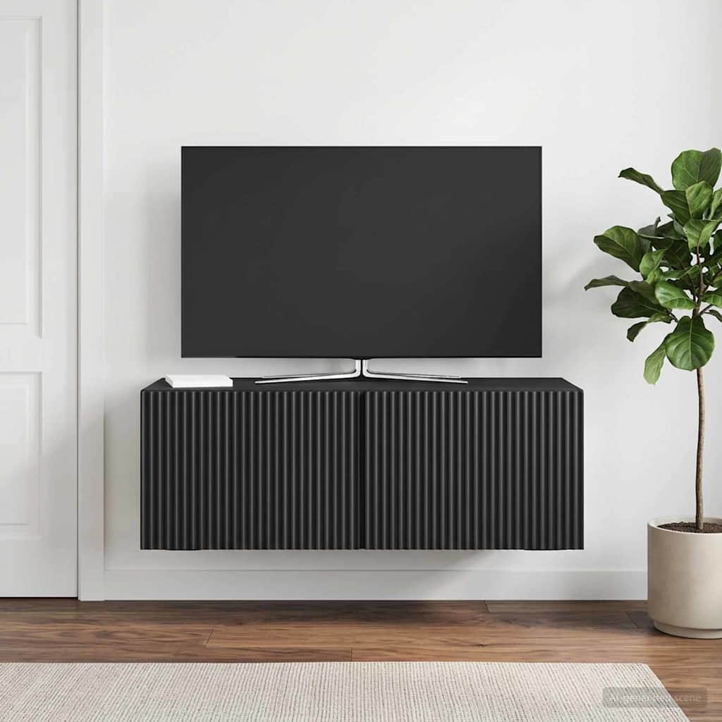 TV ormar za zid Zidne Crna 78,5 x 31 x 30 cm Konstruirano drvo