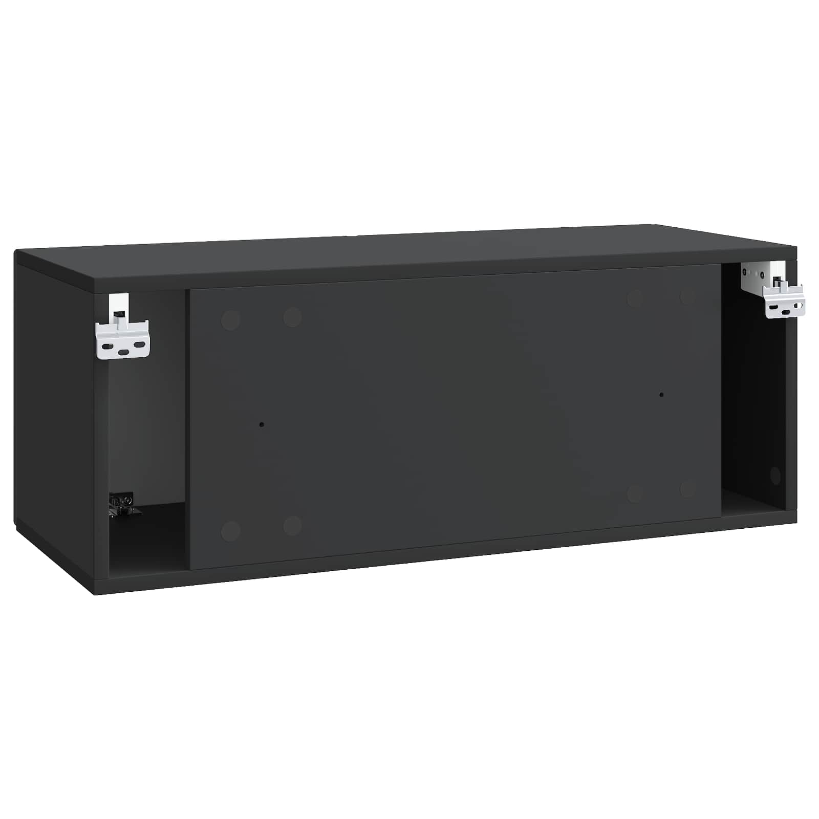 TV ormar za zid Zidne Crna 78,5 x 31 x 30 cm Konstruirano drvo