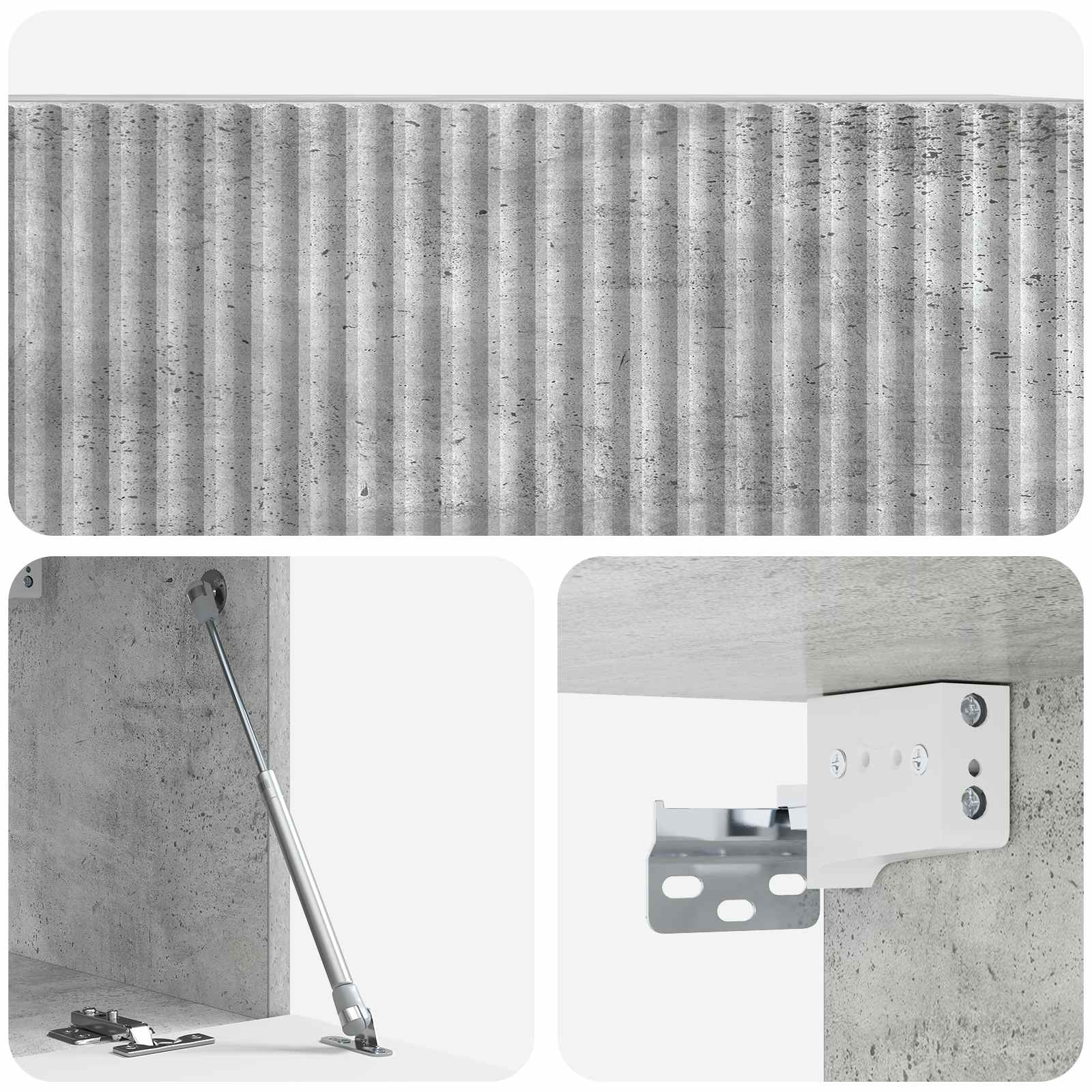 TV ormar za zid Zidne Betonska siva 78,5 x 31 x 30 cm