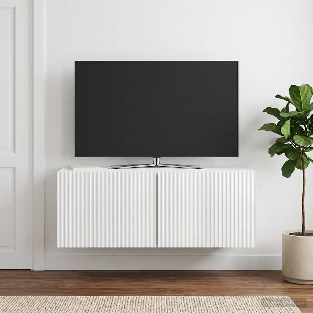 TV ormar za zid Zidne Bijela visokog sjaja 78,5 x 31 x 30 cm